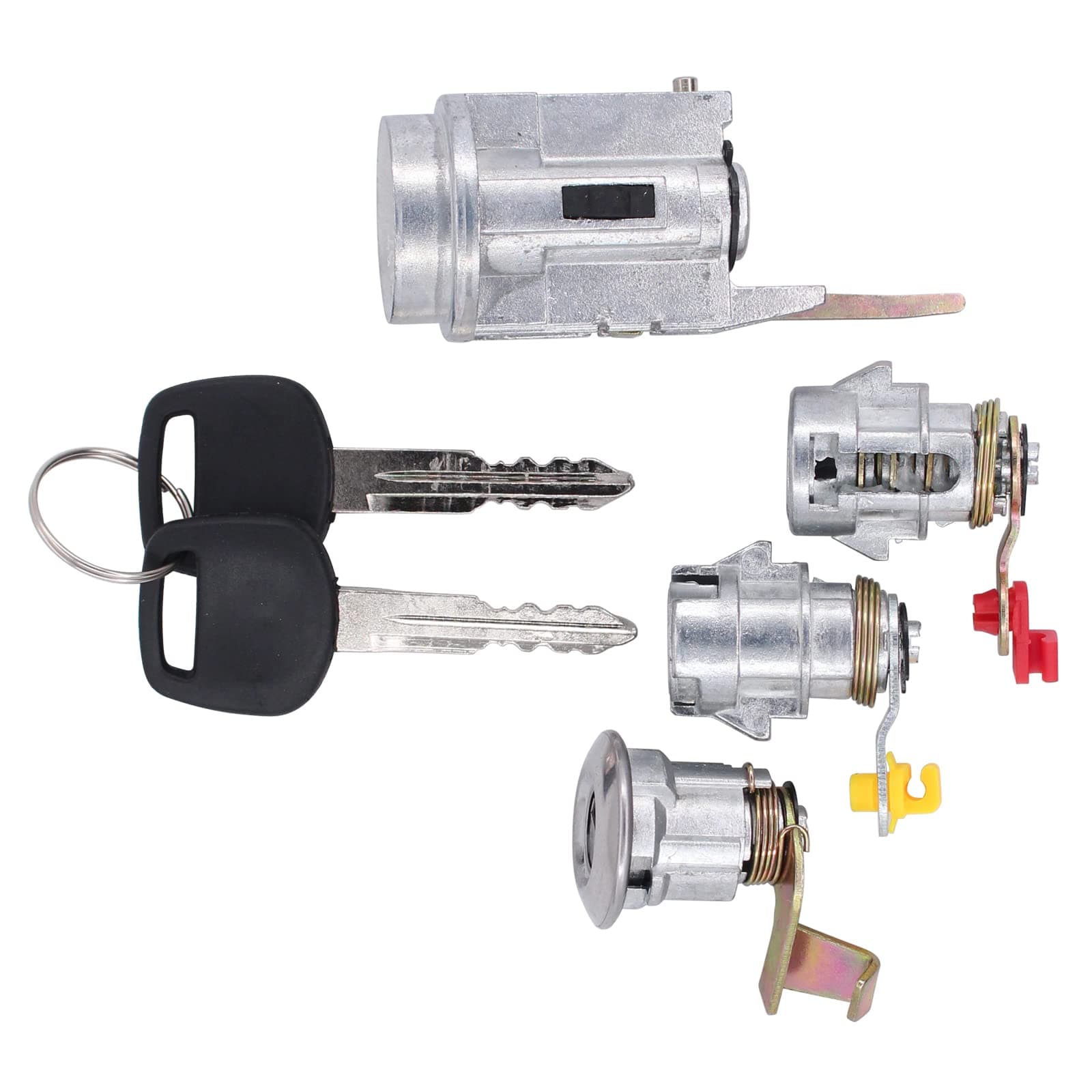 MOTOKU Set of 4 Ignition Switch Door Lock Cylinder with Keys for Toyota Pickup Hilux RN85 LN106 LN80 LN85 LN90 LN105 LN108 1989-1995