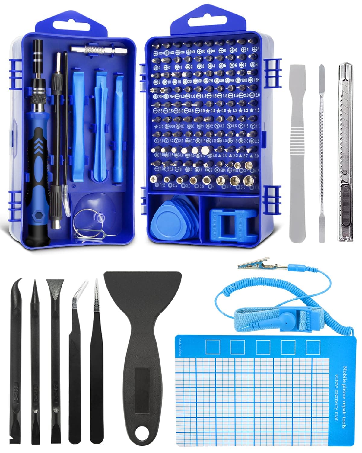 132-in-1 Precision Screwdriver Set, Magnetic Metal, Professional, for Mobile Phone, Tablet, PC, Laptop, Watches, High Adaptability, Comprehensive Accessories