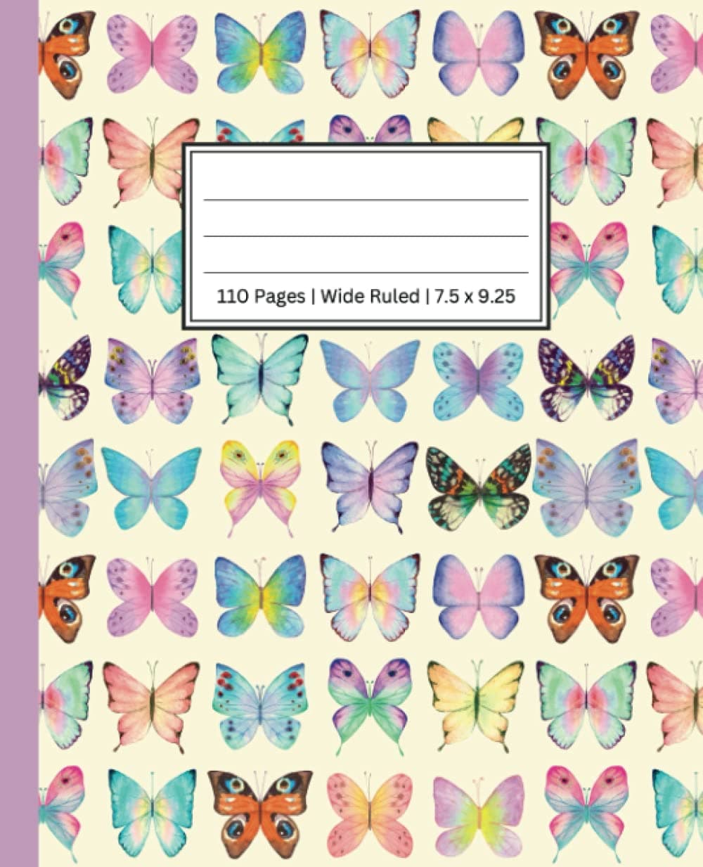 Pretty Butterfly Composition Notebook: Wide-Ruled | Notebooks for Girls | School Supplies Paperback – February 11, 2023
