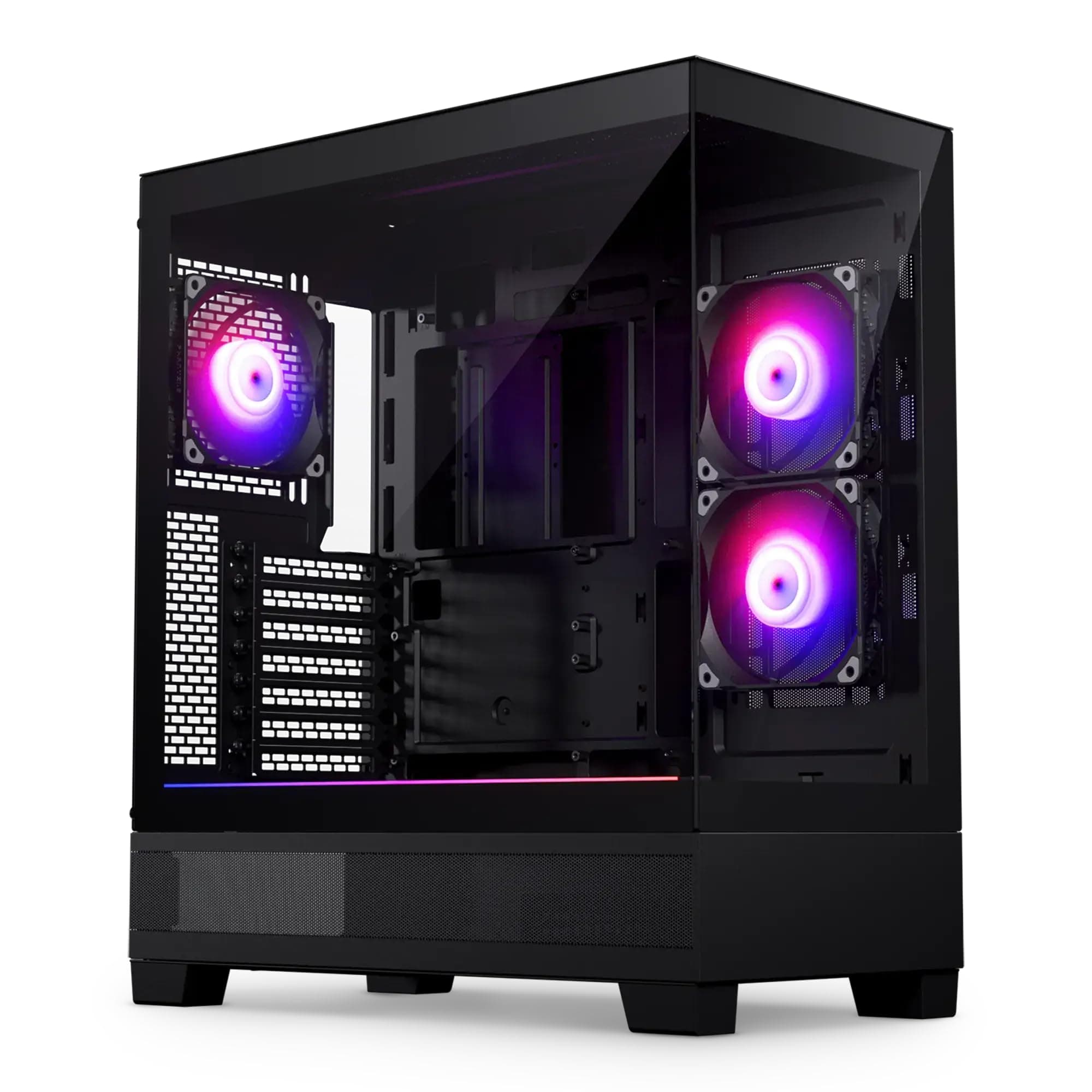 Phanteks Tempered_Glass 523 Xt View Mid-Tower Computer Case/Gaming Cabinet-Black|Pre- Installed 3 X 120Mm Argb Fans|Type-C Port|Support ATX,M-ATX,M-Itx,E-Atx-Ph-Xt523V1_Dbk01