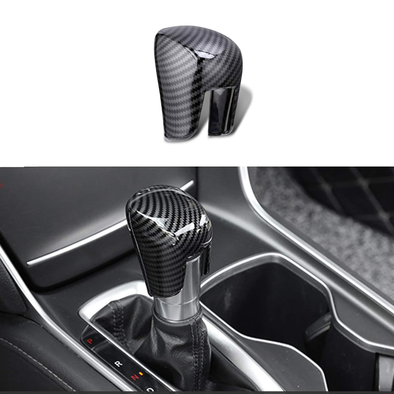 Ramecar for Honda Accord 10th Gen 2018 2019 2020 Gear Shifting Knob Cover ABS Carbon Fiber CVT Change Lever Trim