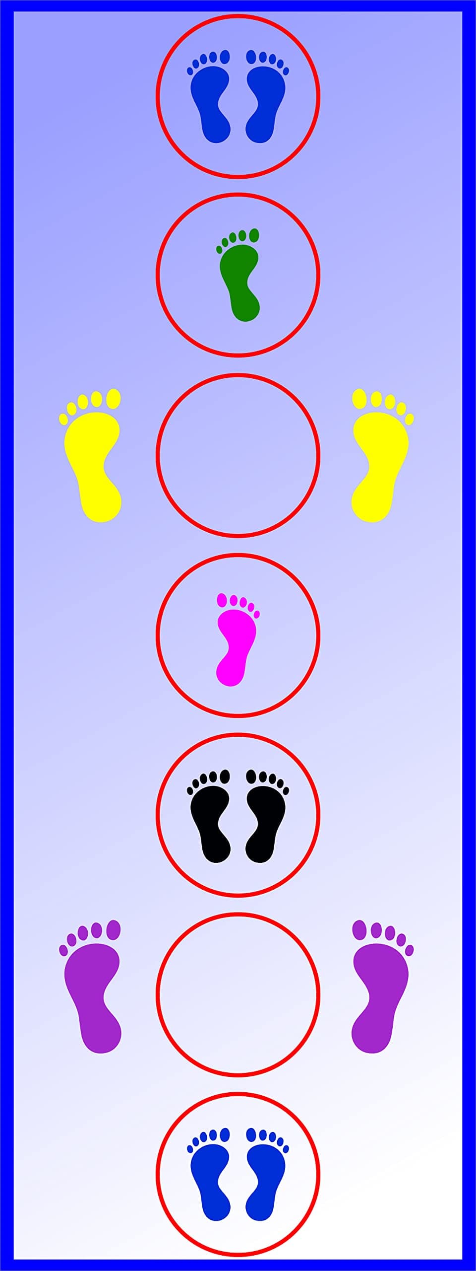 NVD Hopscotch Jumbo Play mat Game for Kids n Adults Family Game Hopscotch Game an Unique Balancing Game, Suitable for Indoor and Outdoor(3 feet x 8 feet) (Multi Colour)