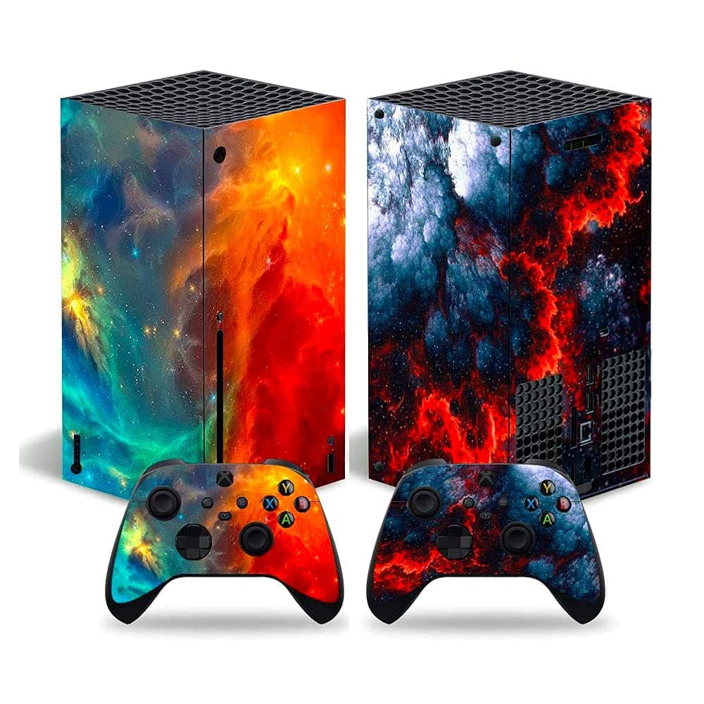 Xbox Series X Skin Stickers Decal Full Body Vinyl Cover for Microsoft Xbox Series X Console and Controllers Bundle (2 Items)