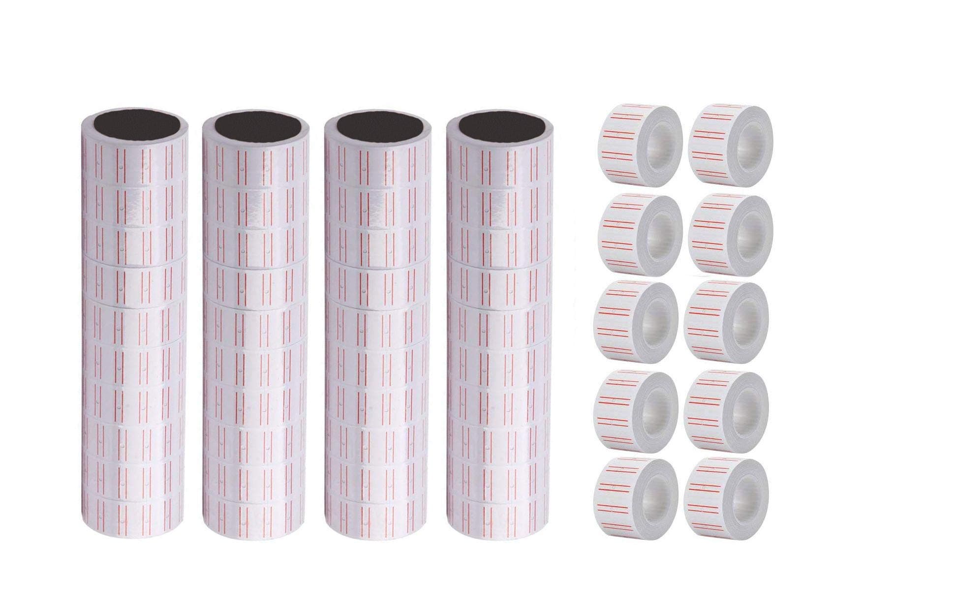 50 Rolls 20000pcs White Price Gun Labels Pricing Tags for Mx-5500