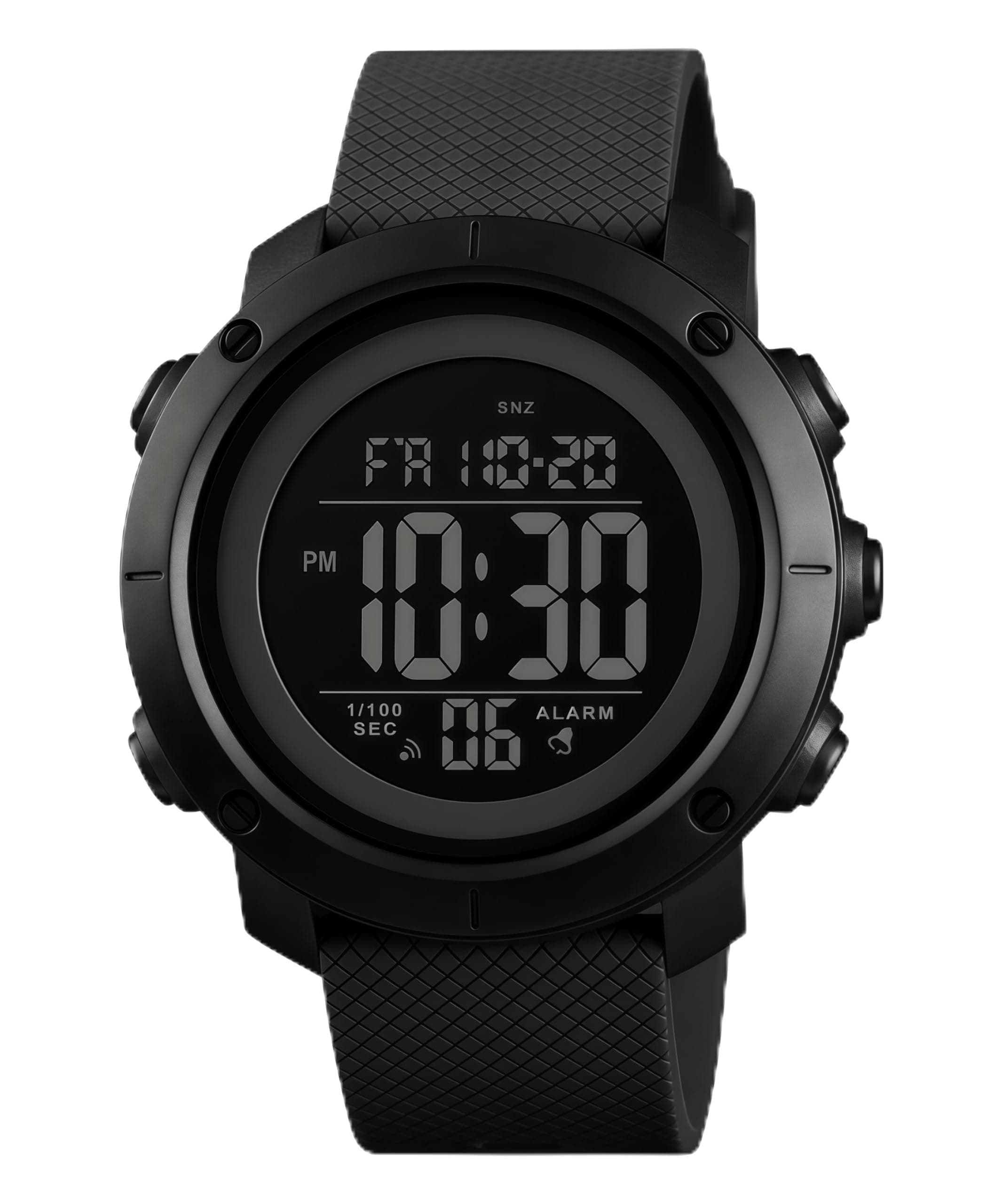 Big Boys Digital Watch Sports Teen Waterproof Military Back Light Watch for Teenagers Boys Ages 11-18 Black