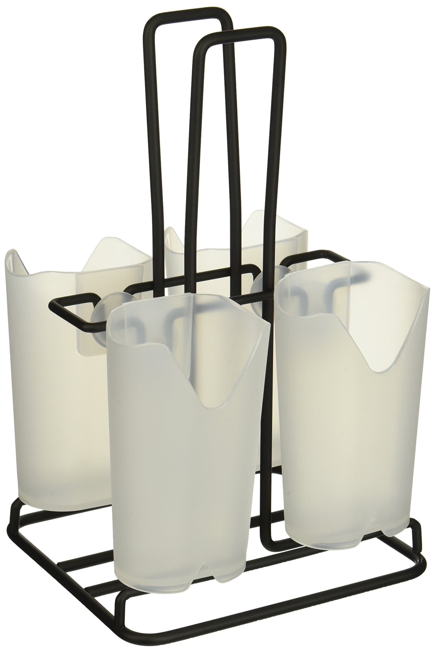 Prodyne Flatware Caddy With White-Frost Compartments