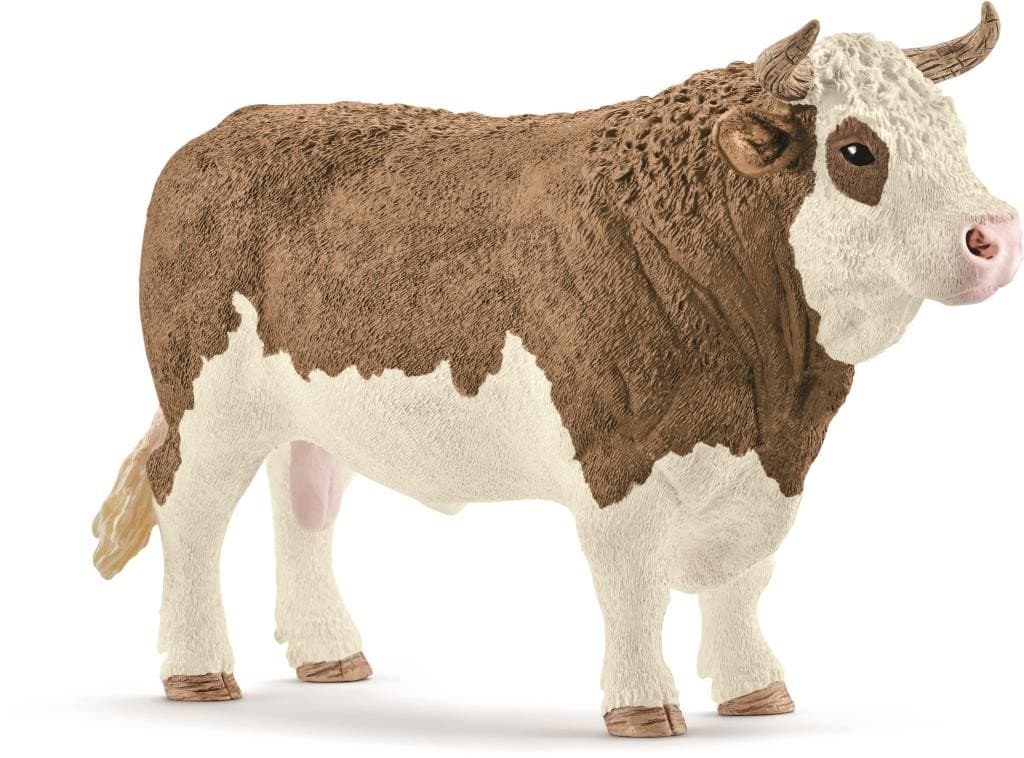 Schleich North America Fleckvieh Bull Toy Figure