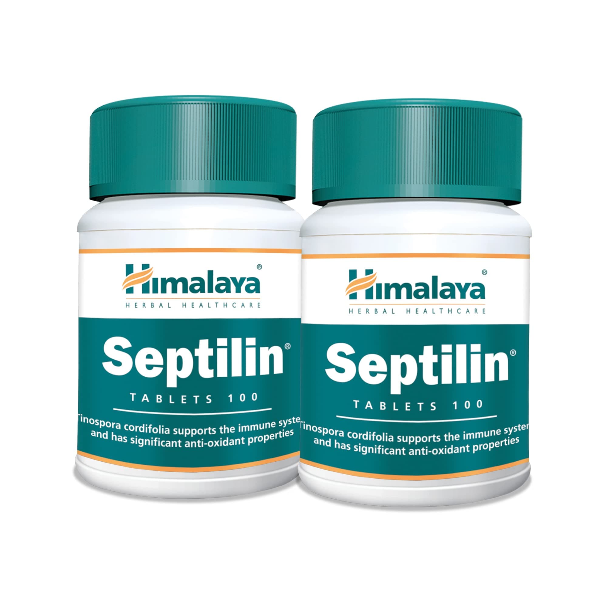 Herbals Septilin Herbal Food Supplement, Natural Support for Immune System, Tablets with Herbal Extracts | Antioxidants - 100 Capsules (Pack of 2)