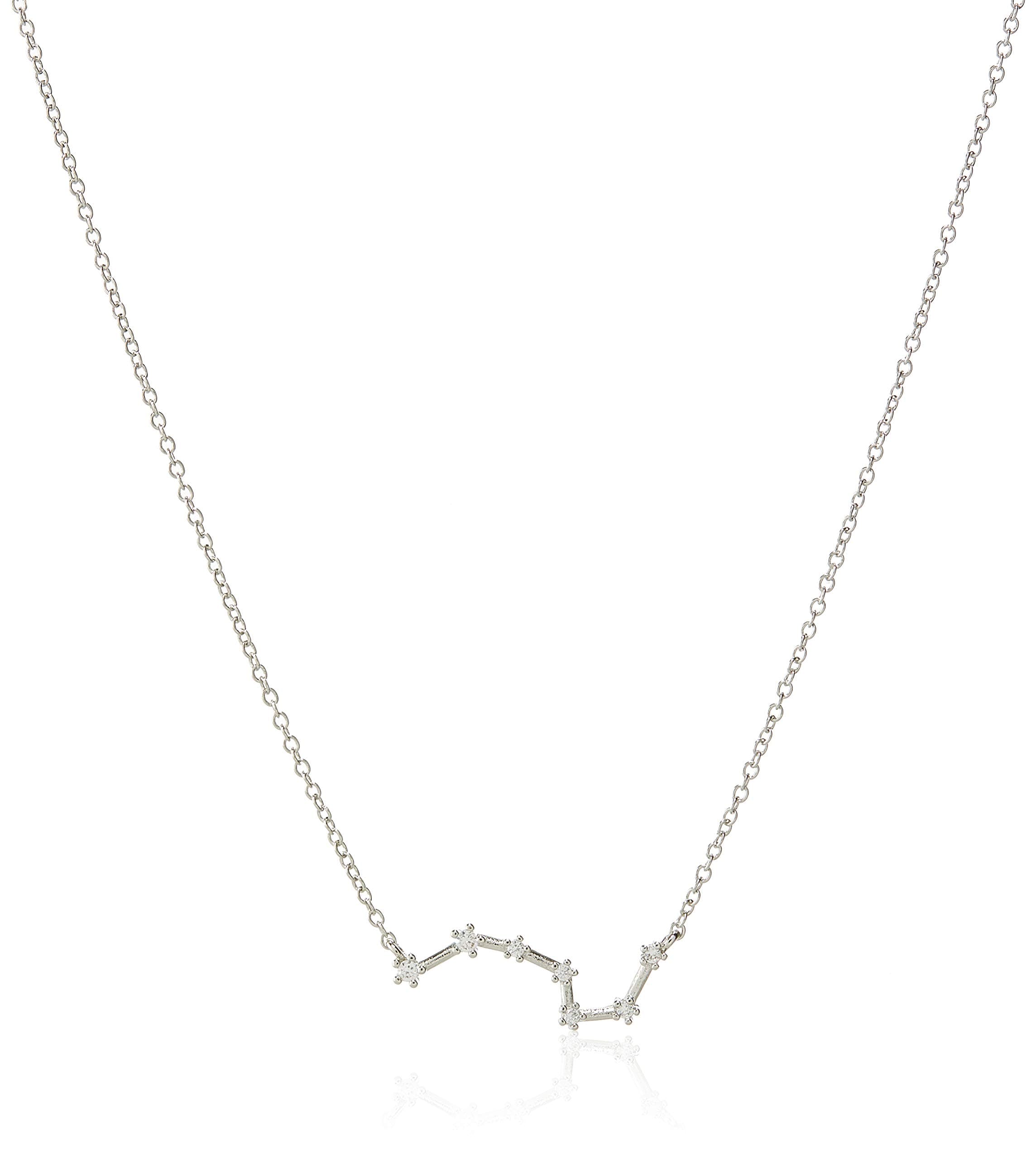 La RaffineSterling Silver Moon Fashion Simple scorpio Constellation Clavicle Necklace with Zircon for Women Girl Gifts Valentines Birthday Anniversary Mothers Day(Scorpio)…