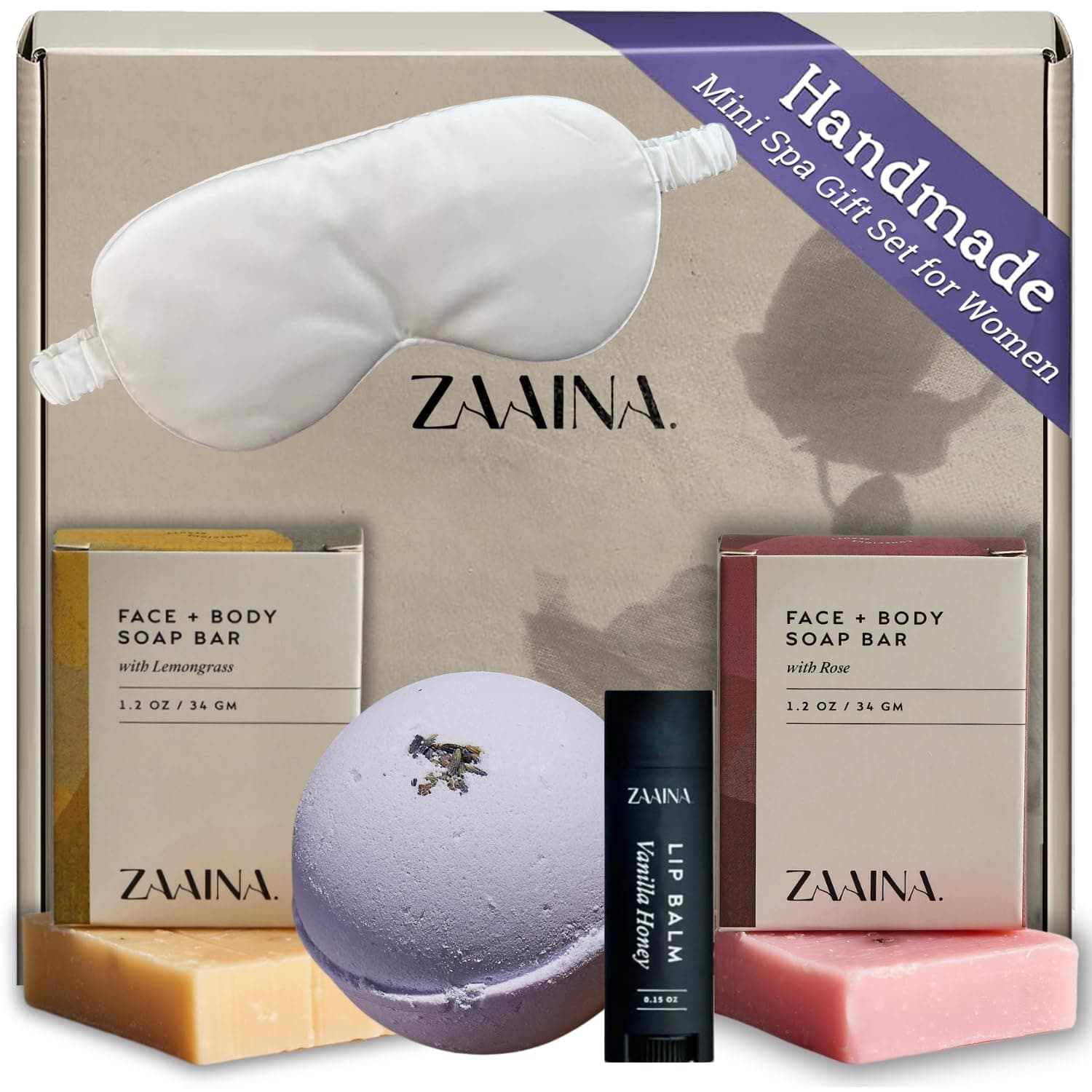 Luxurious Spa Set for Women- Bath Gift Set, Body Care Set for Her, Relaxing Spa Kit for Women, Gift Basket for Women, Spa Package, Self Care Kit for Women, Pampering Home Spa Kit for Women by Zaaina