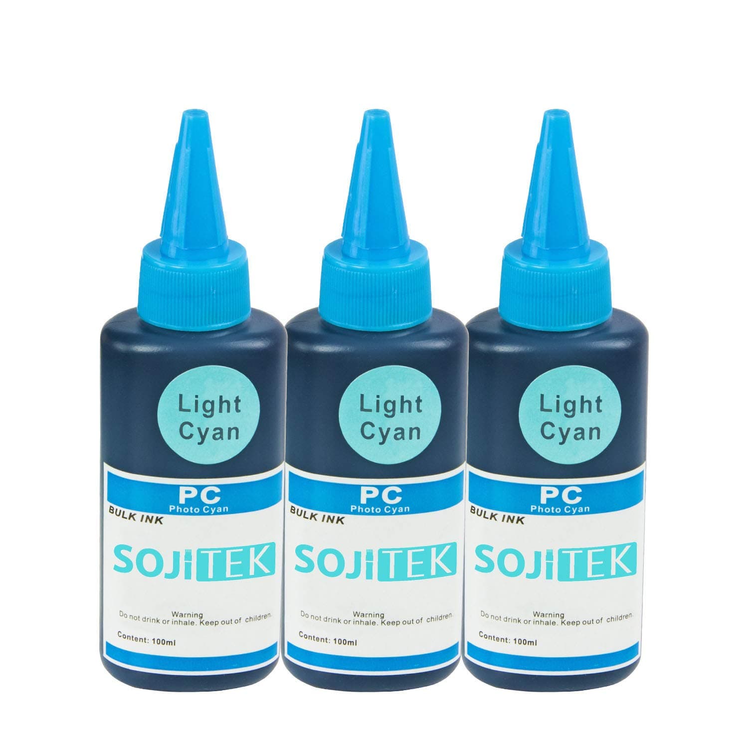 Sojitek 3PK x 100ml Refill Dye Light Cyan Ink for Prospect Pro205 Printer