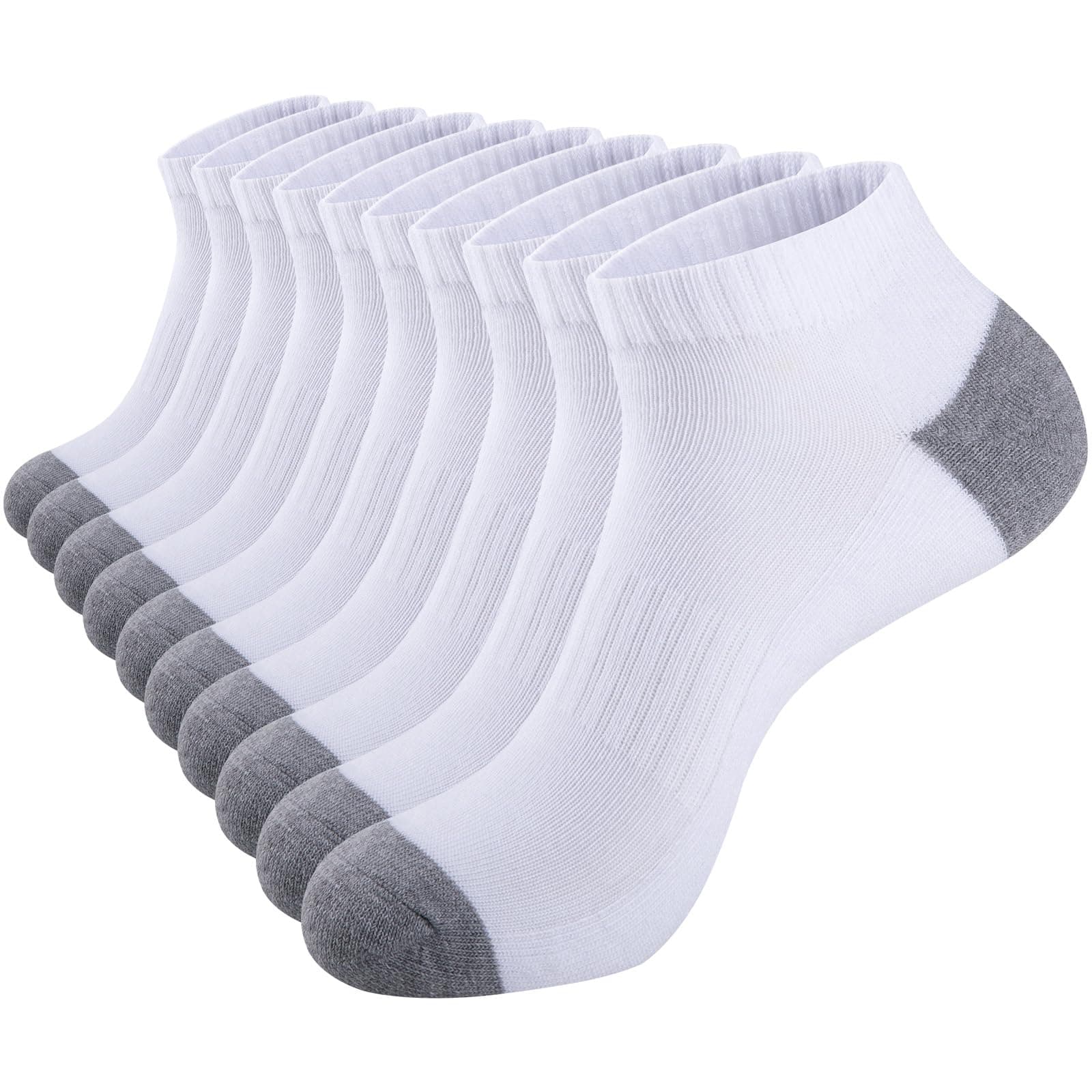 10 Pairs Mens Ankle Socks Low Cut Socks for Men Athletic Socks Breathable Cushioned