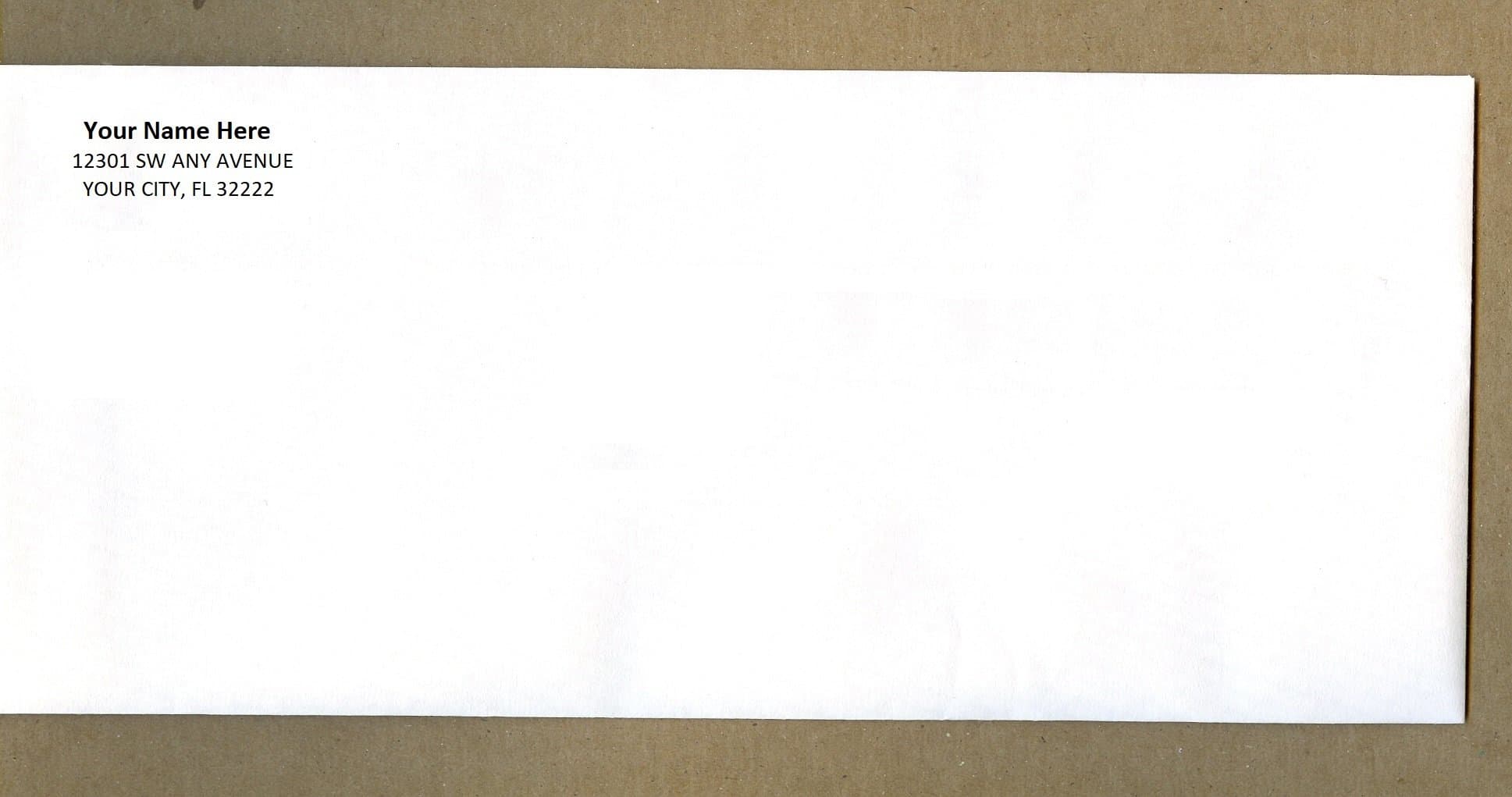 1,000 - #10 Custom Printed Envelopes, Inside Security Tint. No Windows. Personalized Envelopes