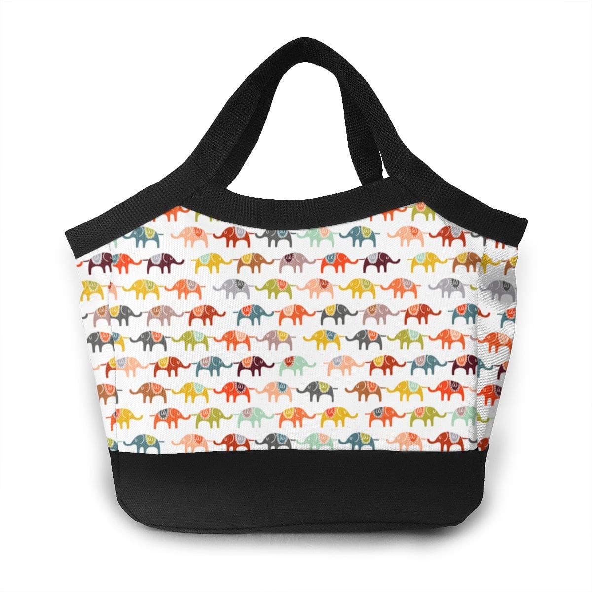 Lunch Bag - Cartoon Elephant Food Container Organizer for Office School Work, Women Men Kids Girls Boys Lunch Holder Totebag Reusable Leakproof Grocery Container