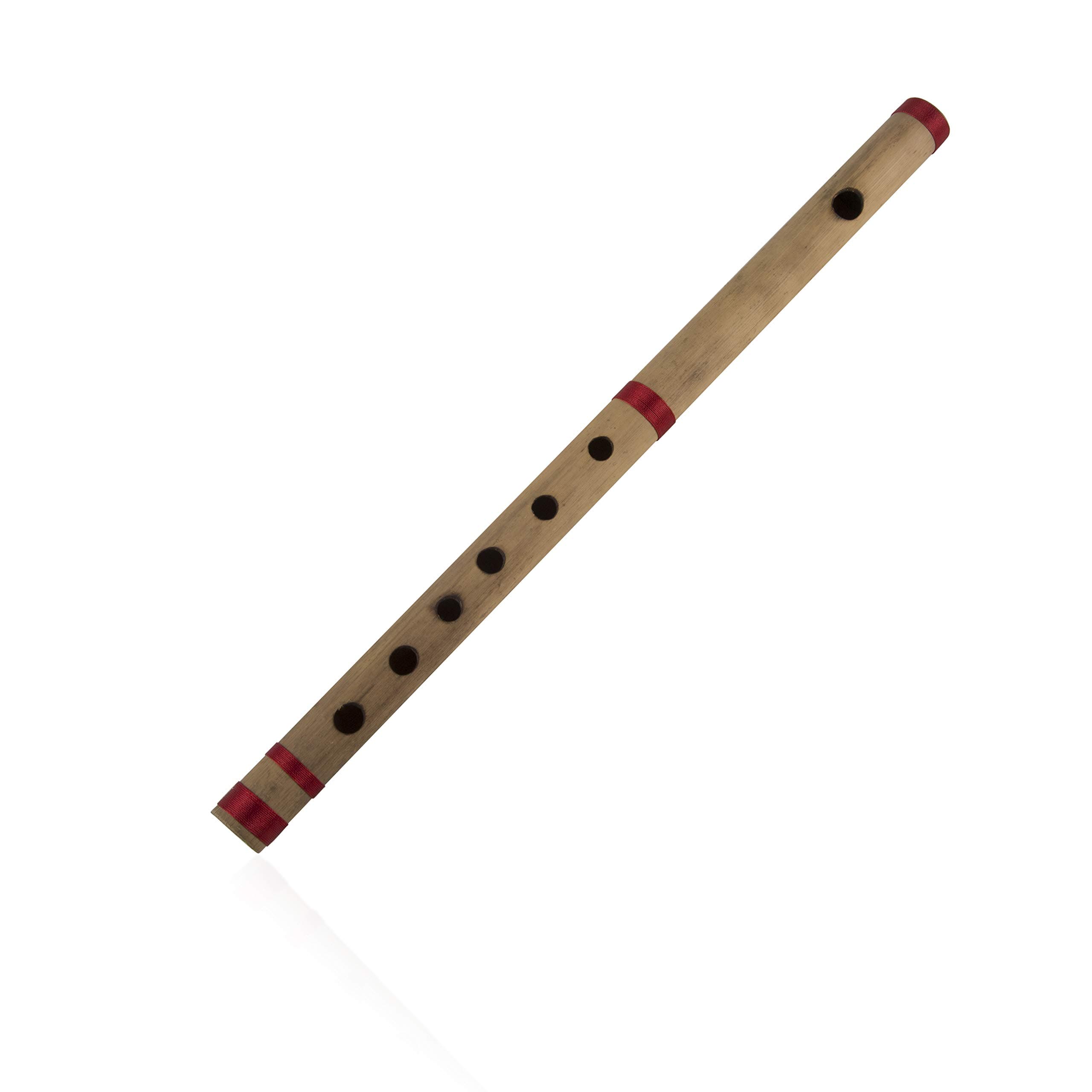 Unique Birthday Gift Ideas 14 Inch Authentic Indian Wooden Bamboo Flute in 'B' Key Fipple Woodwind Musical Instrument Recorder Traditional Bansuri Hand Crafted Novelty Gifts Him Her Kids