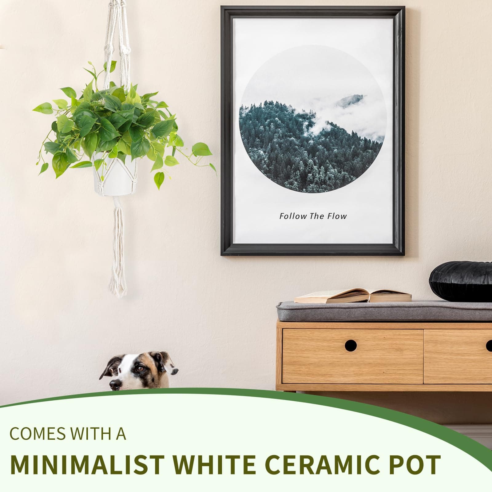 JPSOR Faux Plants Indoor, Pothos Small Fake Plants for Home Decor Indoor Fake Potted Plant Artificial Plants for Living Room Shelf Home Office Decor(White Ceramic Pot)