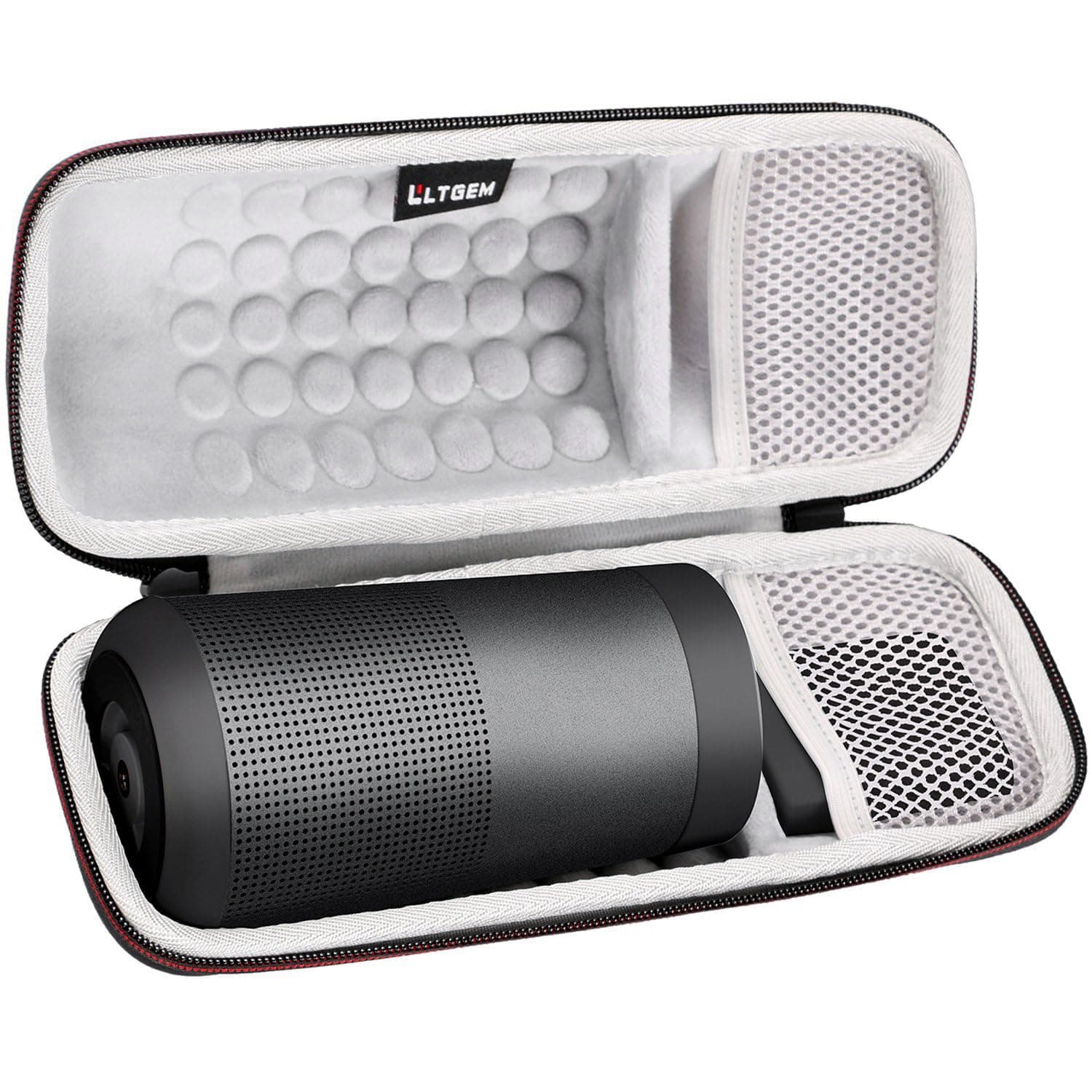 LTGEM Case for Bose SoundLink Revolve Bluetooth Speaker with Mesh Pocket-Black