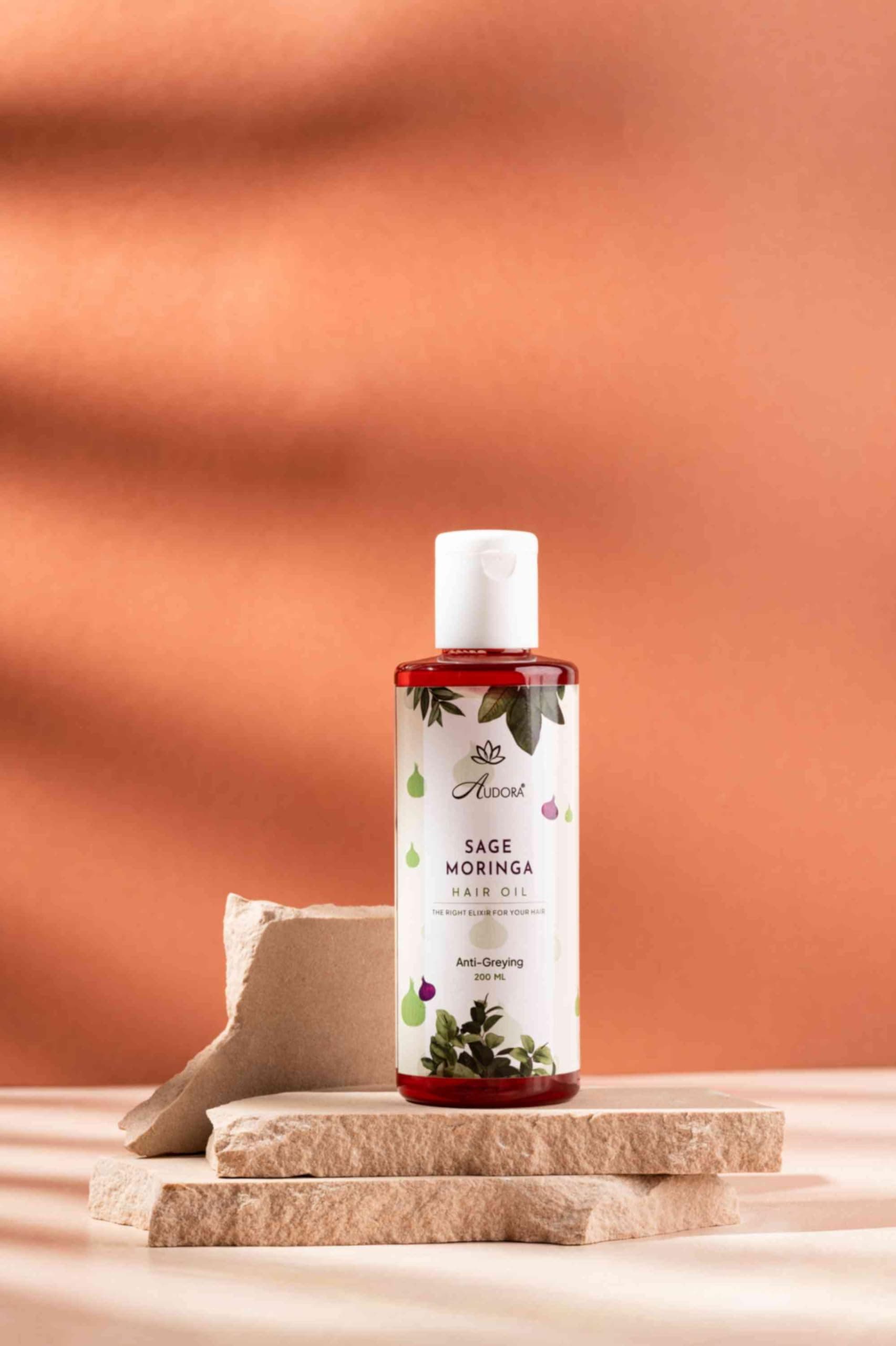 Sage Moringa Hair Oil | Nourishes, Strengthens & Revitalizes Hair | Promotes Healthy Scalp & Growth | 200ml