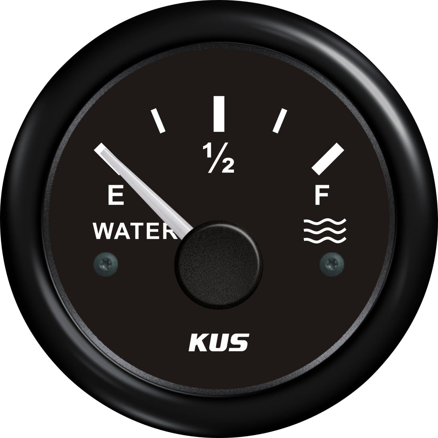 KUS CPWR-BB, 240-33 Ohm, Electric Water Level Gauge, 12V / 24V, 2" (52mm) with Backlight