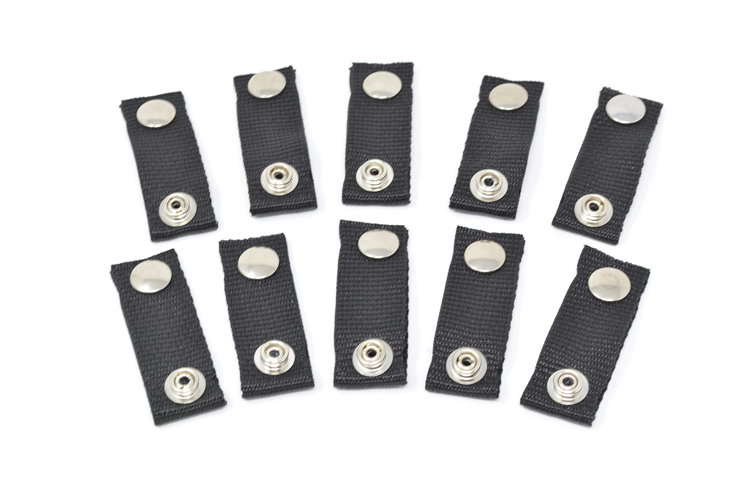 Boat Cover Snap Extender - Black - Extension Size, 1.5" - Built-in Finger Loops. Extend The Life of Your Boat top Canvas! 10 Pack, New and Improved