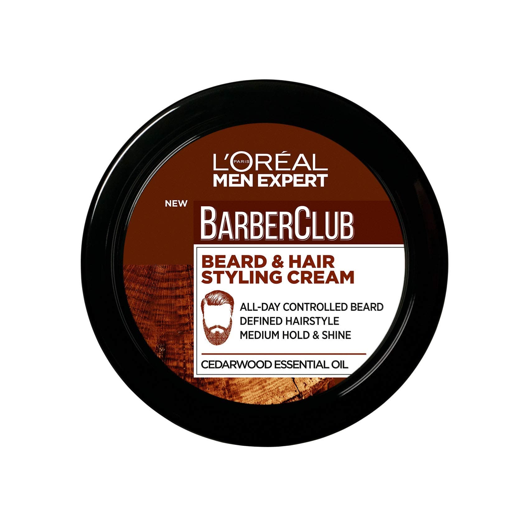 L'Oreal Men Expert Barber Club Beard & Hair Styling Cream, 75ml, Packaging May Vary