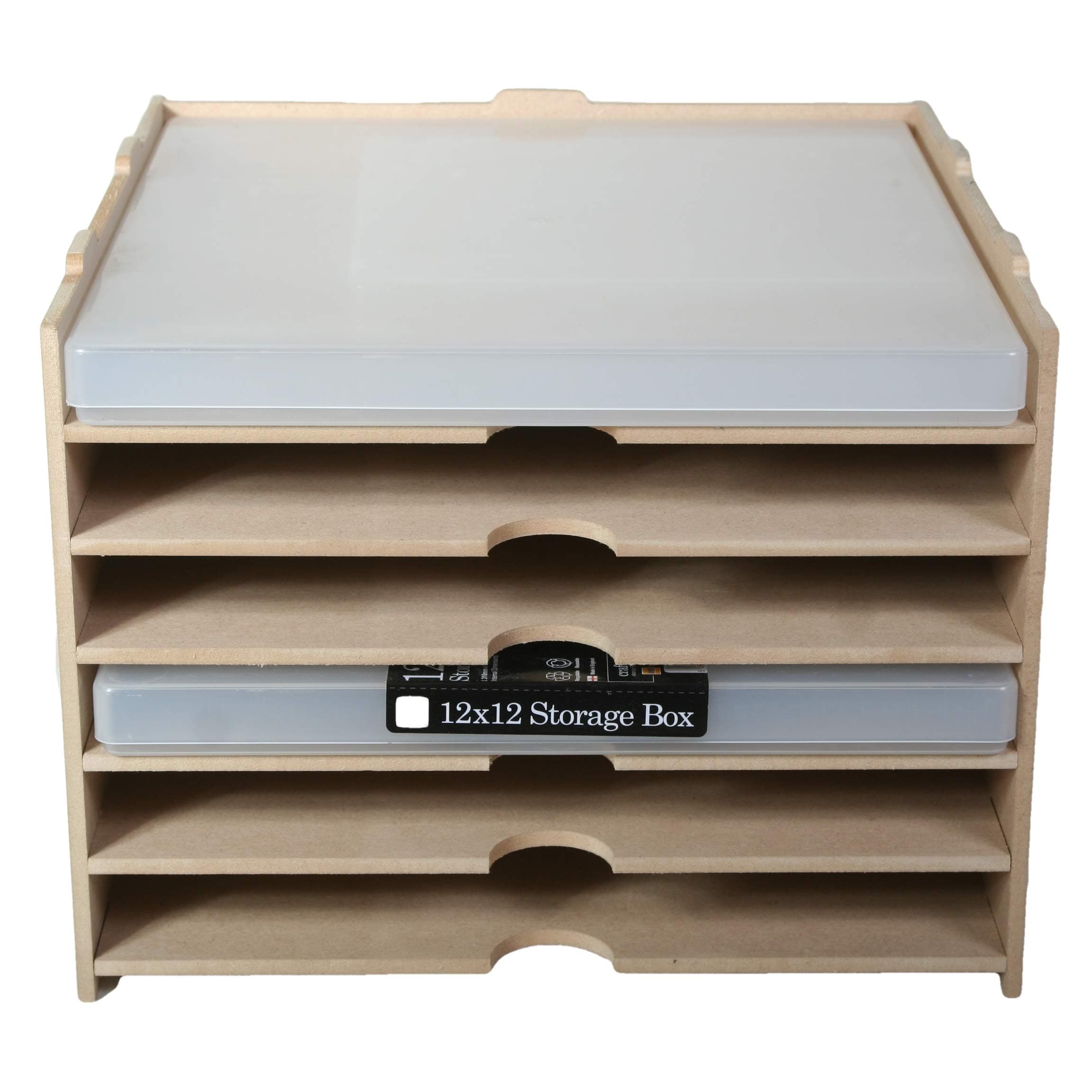 6 Shelf Kallax storage for 12 X 12 plastic storage containers for crafting and office use