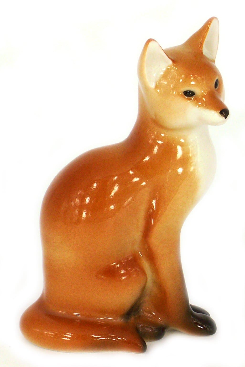fox Porcelain Figurine russian lomonosov IFZ imperial ceramic statue