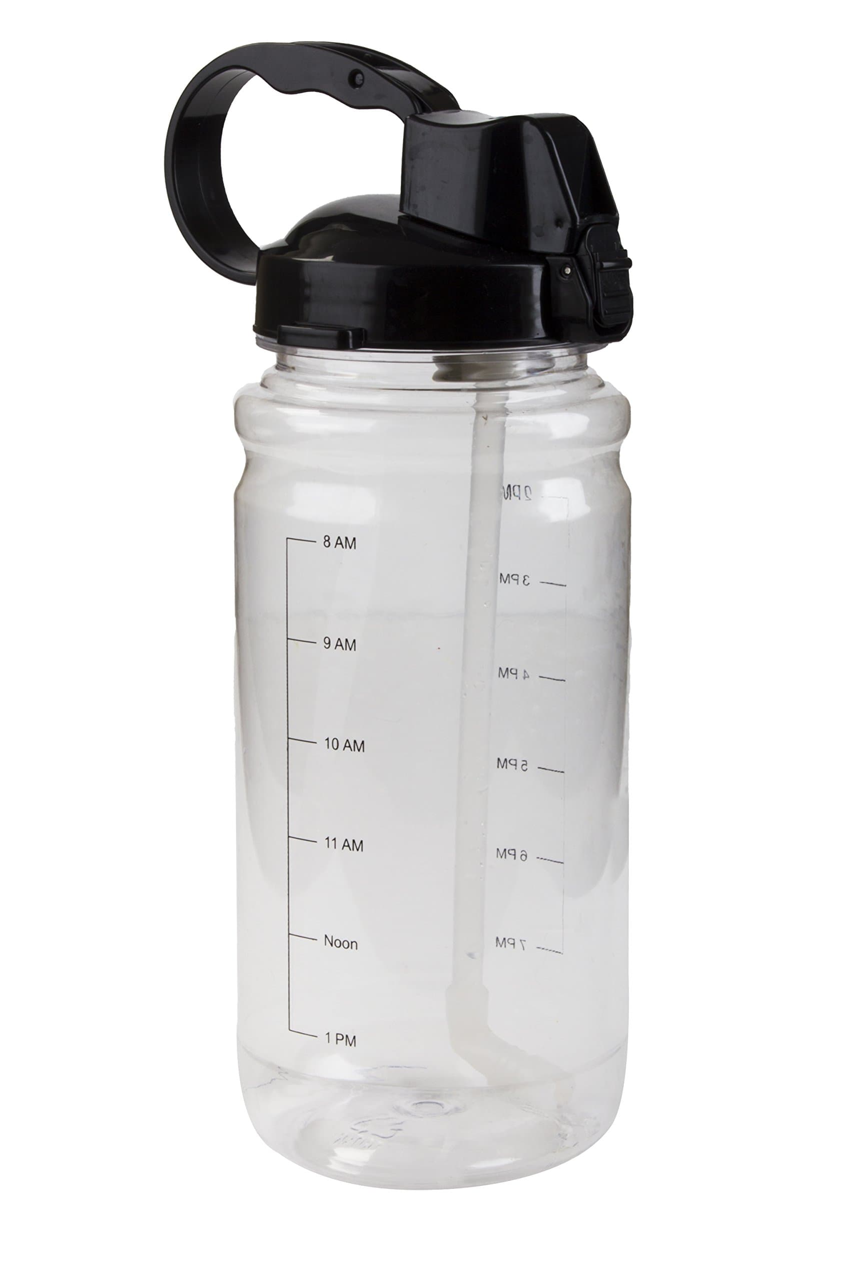45 oz Hydration Water Bottle With a Straw and Daily Water Tracker - Time Marked to Ensure You Drink 90 Ounces of Water a Day. 90 Ounces is recommended for Pregnant and Nursing Women.