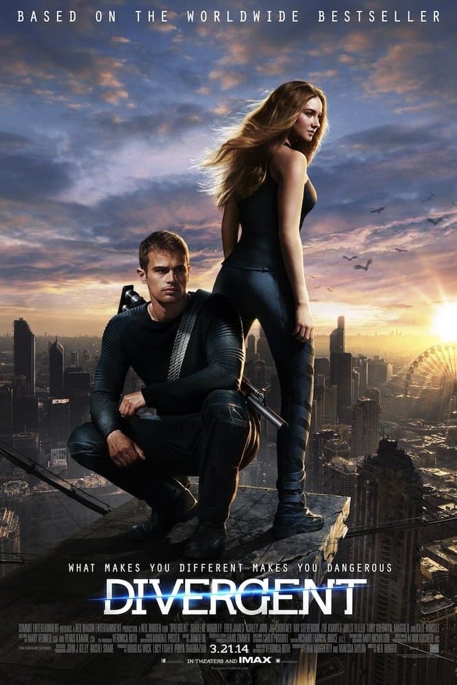Divergent (2014): Movie Poster (Thick Poster) Original Size 24x36 Inch - Shailene Woodley, Theo James, Kate Winslet