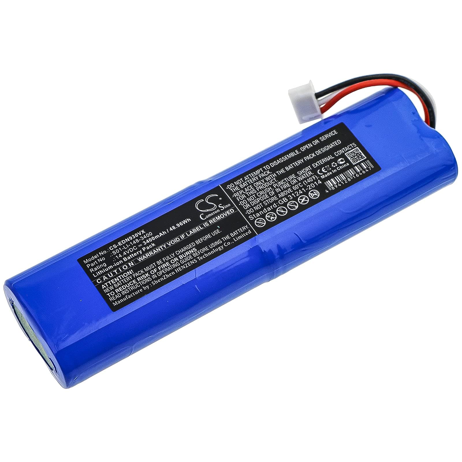 3400mAh/14.4V Replacement Battery for Deebot Ozmo 905 Deebot Ozmo 900 Deebot Ozmo 920 Deebot Ozmo 937 Deebot Ozmo 901 Deebot Ozmo 930 S01-LI-148-3400