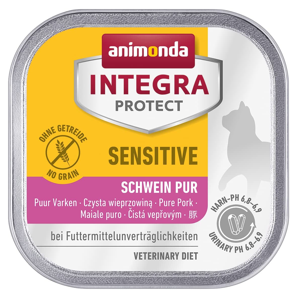 animonda Integra Protect Katze Sensitive, Diet Cat Food, Wet Food for Feed Allergy, Pure Pig, 16 x 100 g