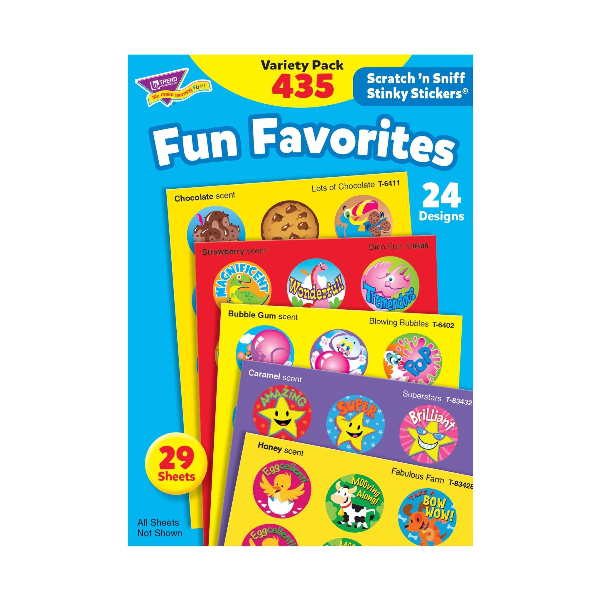 Trend T6491 Trend Stinky Stickers Variety Pack, Fun favorites, 435/pack