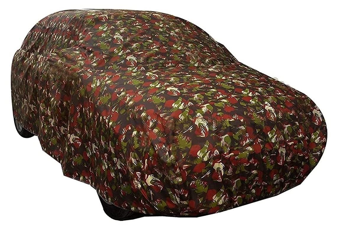 Car Cover Compatible with Maruti S-Cross, with Water Resistant, Triple Stitched, S-Cross Car Cover- Jungle Print