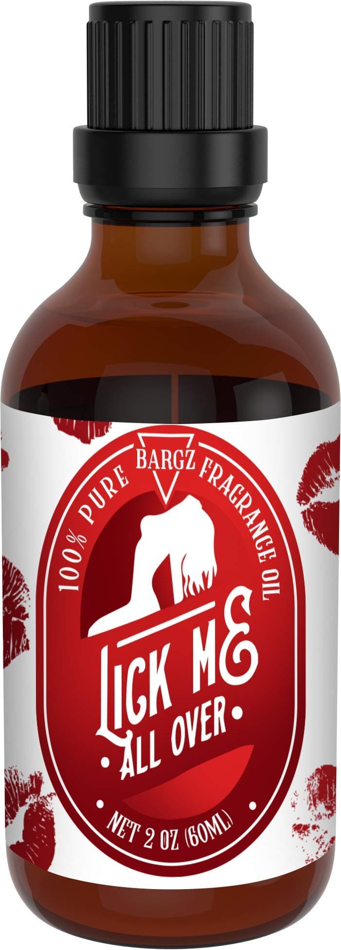 Bargz Lick Me All Over Perfume Oil, Exotic Fragrance, Lovely Raspberry And Melon Aromas With A Touch Of Vanilla - Flat Cap (2 OZ)