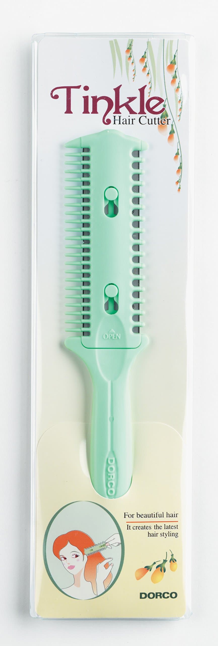 Diane Tinkle Hair Cutting Comb with Dual-Sided Design and Platinum-Coated Blades for Trimming, Layering, and Styling Hair at Home