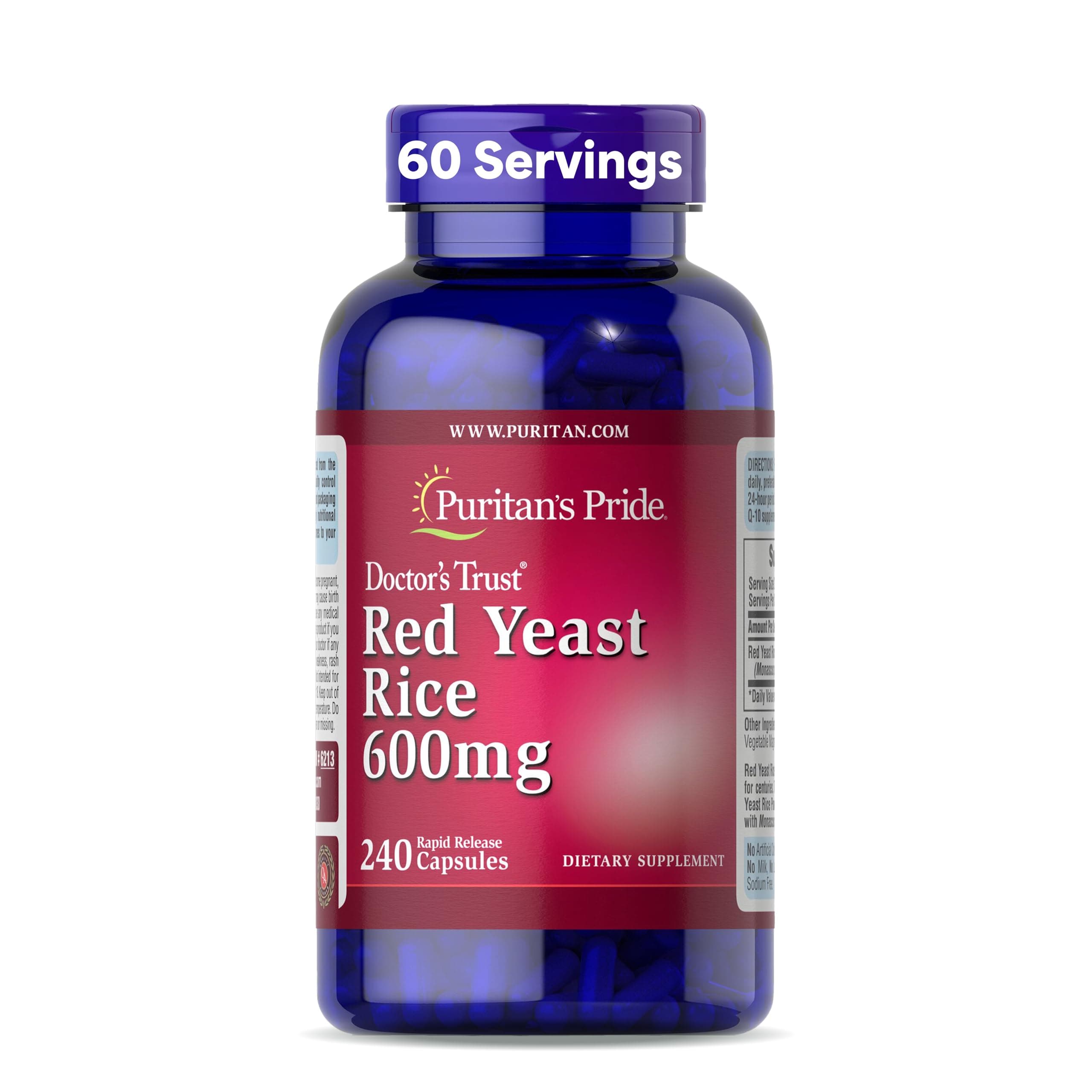 Red Yeast Rice 600 mg-240 Capsules