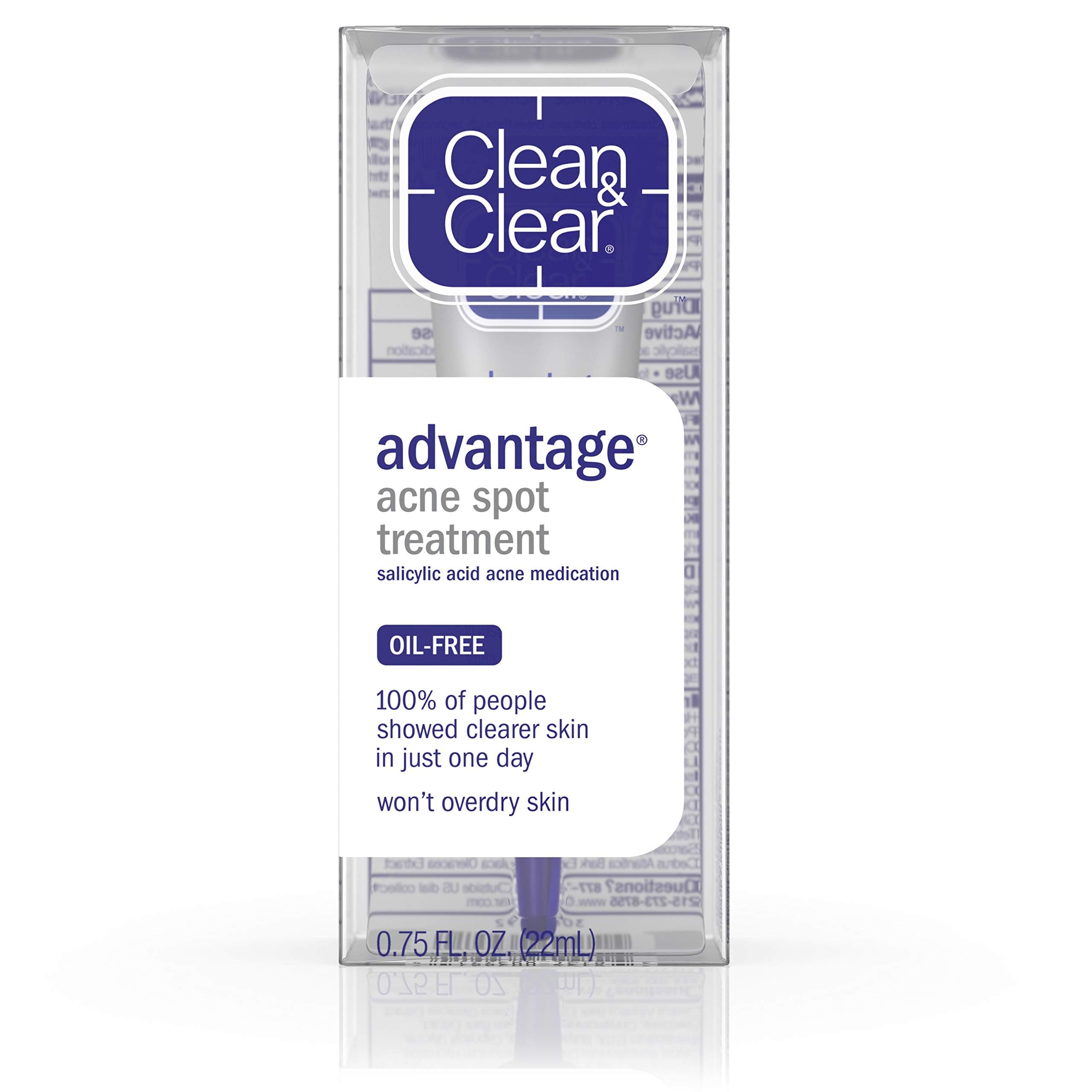Clean & Clear Advantage Acne Spot Treatment, Salicylic Acid Acne Medication,.75 fl. Oz