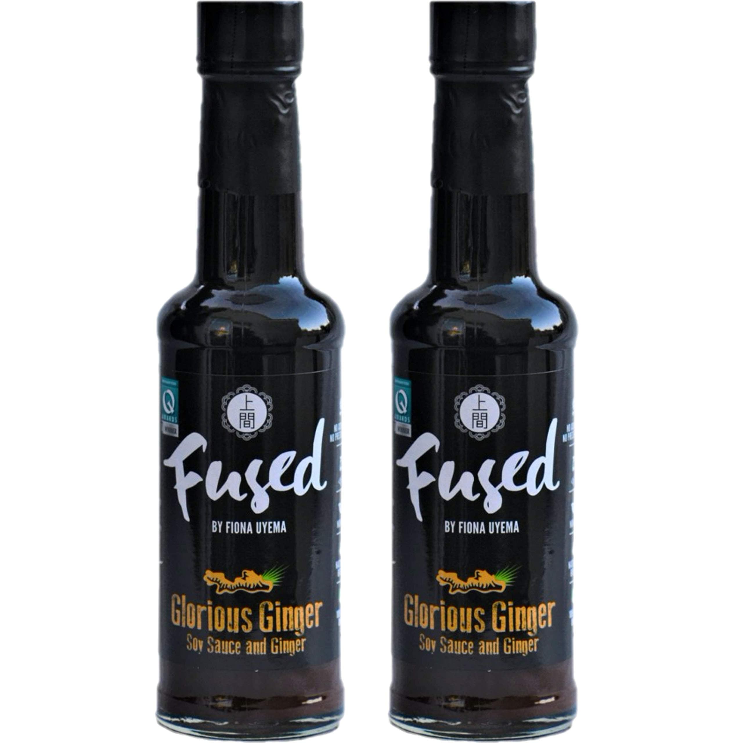 Fused Light Soy Sauce - Real Japanese Soy Sauce - A Healthy SOYA Sauce Made with Non-GMO Soy Beans - No Artificial Preservatives or Additives and No Added Sugar - 2 x 150ml Bottles - Glorious Ginger