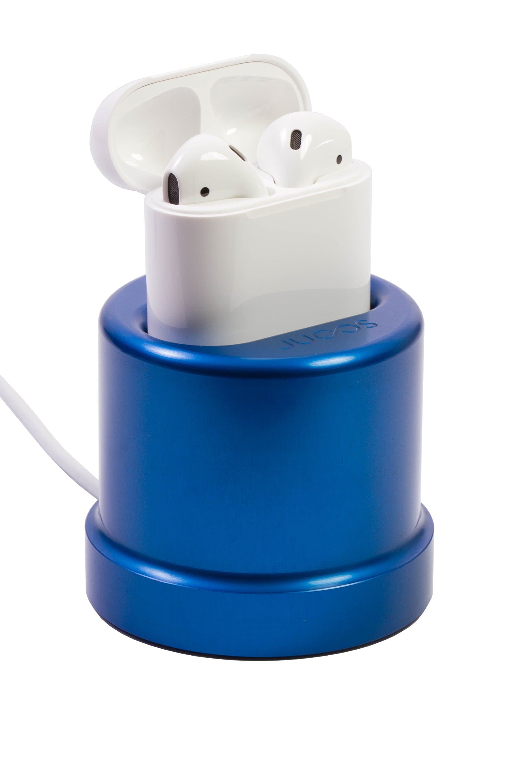 Juoos Charging Dock Stand for Apple Airpods Wireless Bluetooth Headphone Case [Use with Original Cable] (Blue)