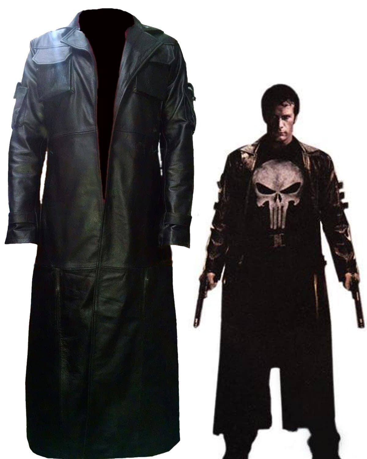 Punisher War Zone Frank Castle Thomas Jane Leather Trench Coat Jacket