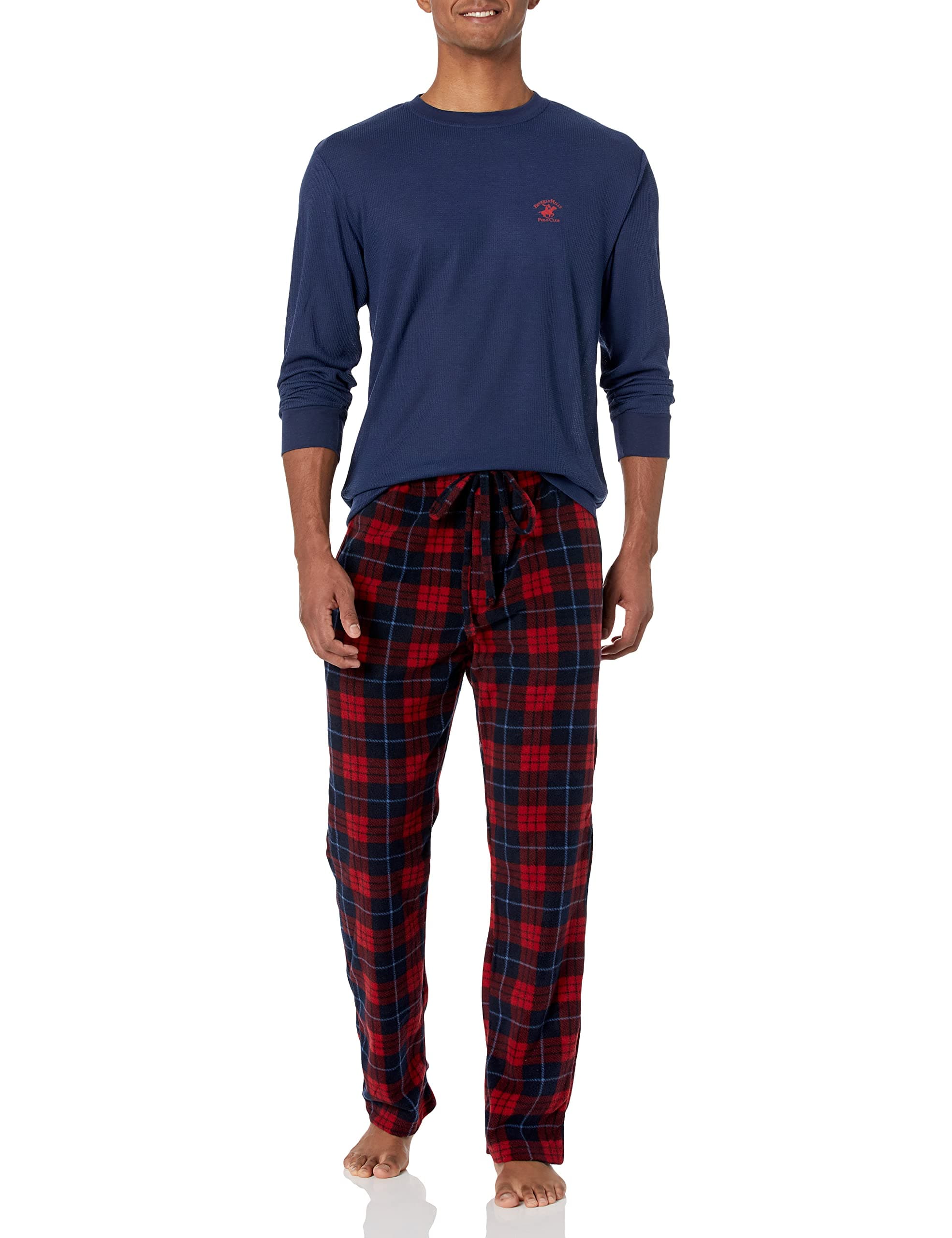 Beverly Hills Polo Club Men's Beverly Hills Polo Polar Fleece Set W/Ls Thermal Top