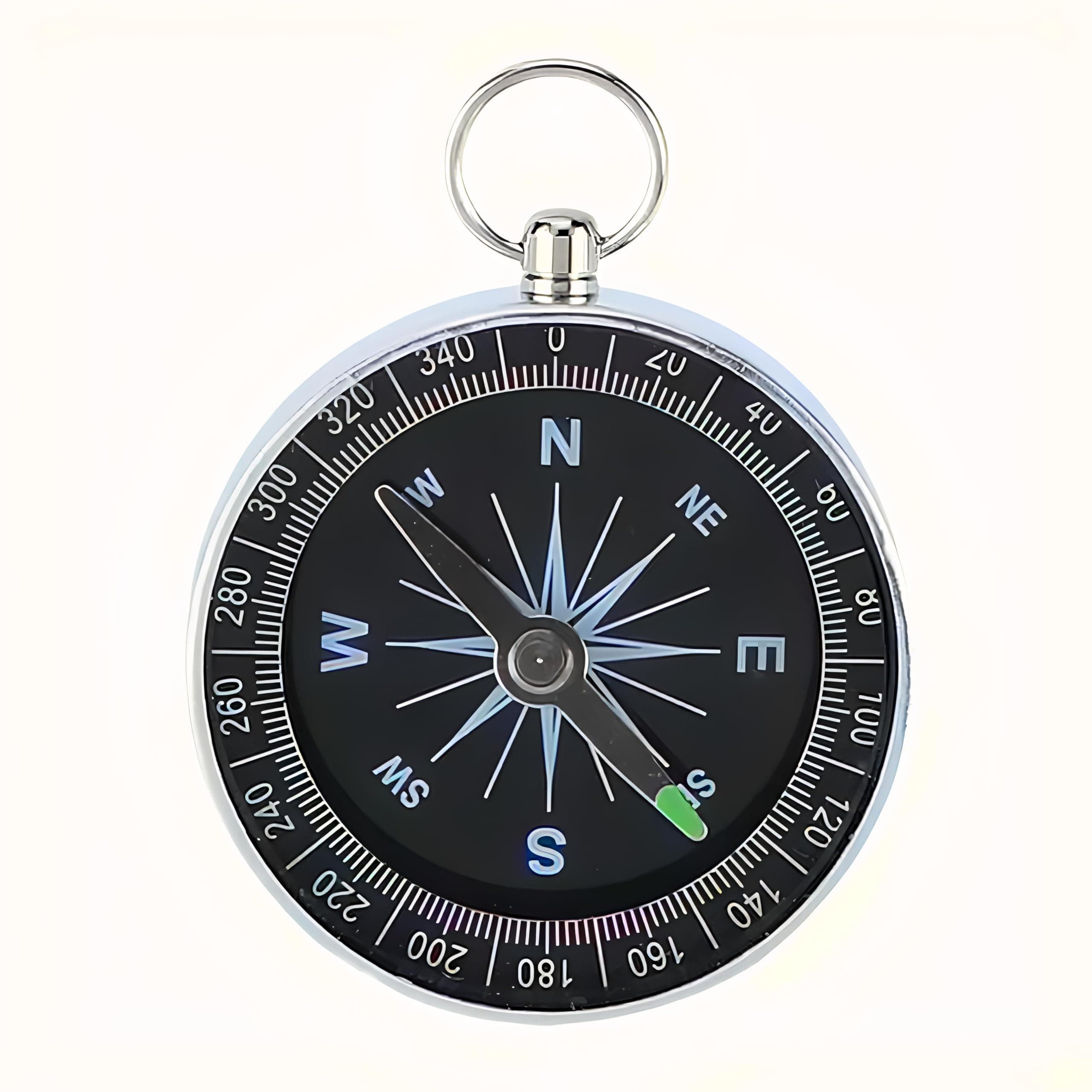 Portable Pocket Compass For Camping Hiking And Riding Flip open Outdoor Survival AID Guides For Boating Orienteering Hiking Scouts And Walking Water prof Slim Ranger Navigation Compass Silver