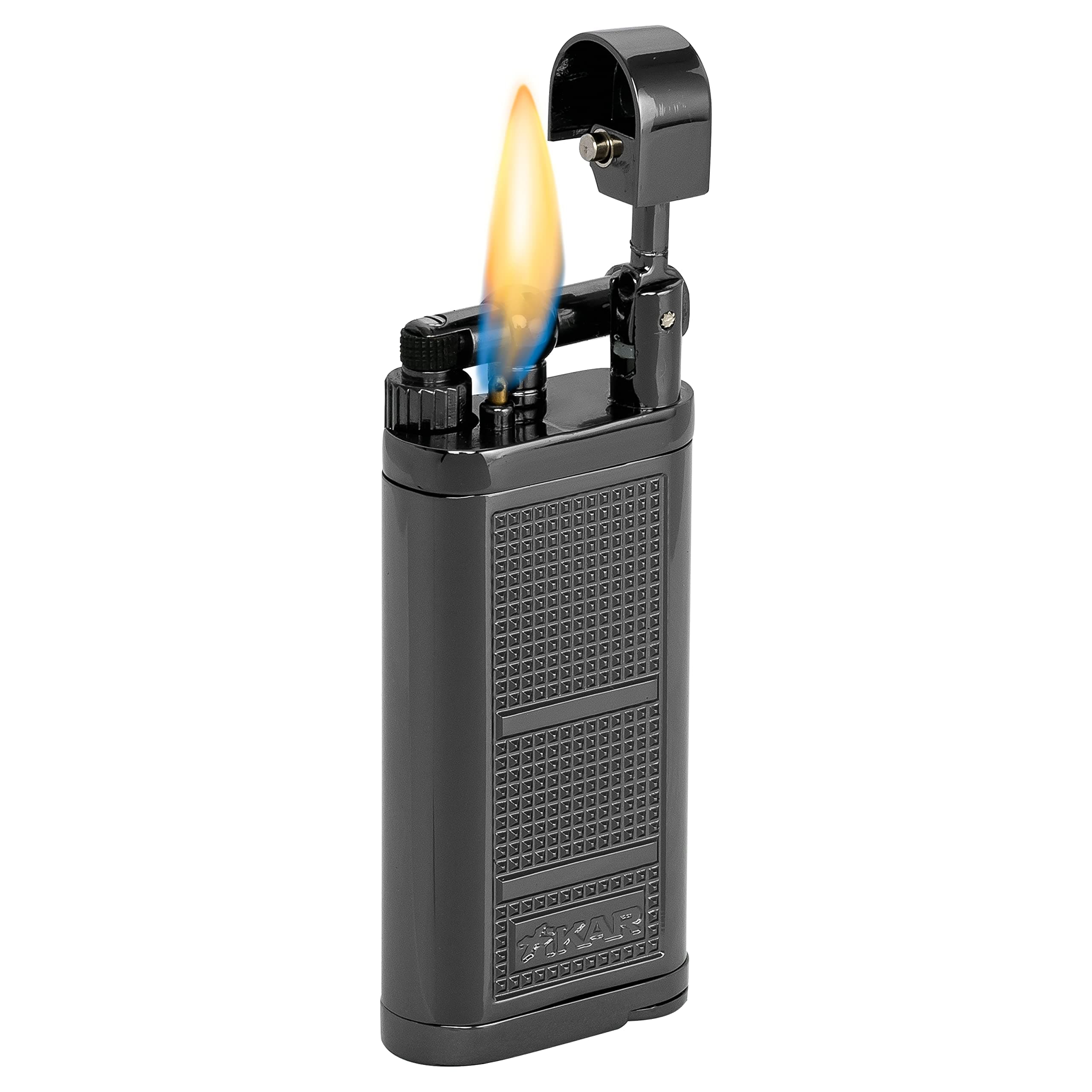 XIKAR® Pipeline Soft Flame Lighter Black includes Pipe Tamper and Scraper Replacement Flint Ignition System