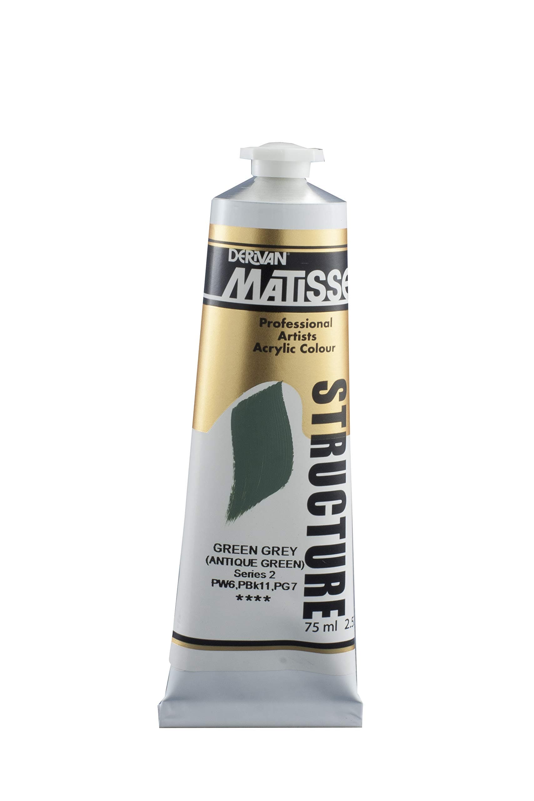 Matisse Structure Heavy Body Acrylic Paint High Viscosity Acrylics - 75 ml Tube - Green Grey