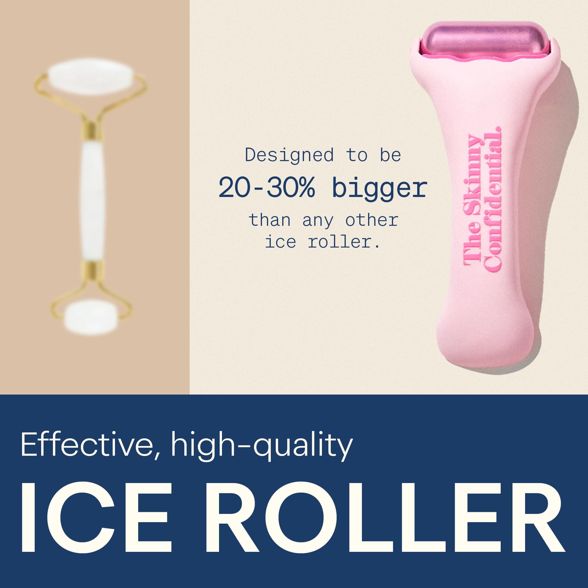 The Skinny Confidential HOT Mess Ice Roller for Face - Facial Roller Skincare Tools Contour, Tighten & De-Puff Skin - Self Care Beauty Gift for Women & Men for Clear, Radiant & Smoother-Looking Skin
