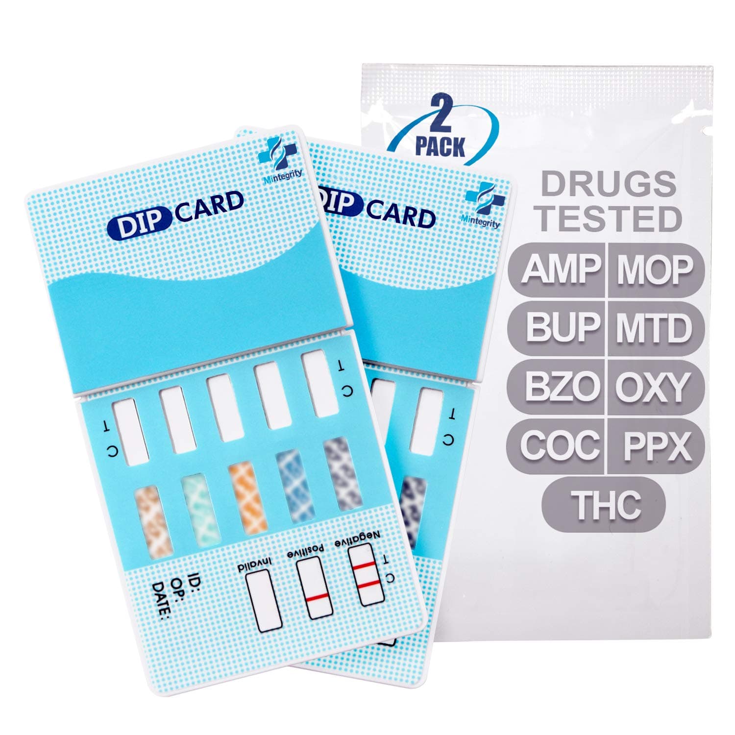 MiCare [2pk] - 9-Panel Urine Drug Test Card (AMP/BUP/BZO/COC/MOP/MTD/OXY/PPX/THC) #MI-WDOA-295