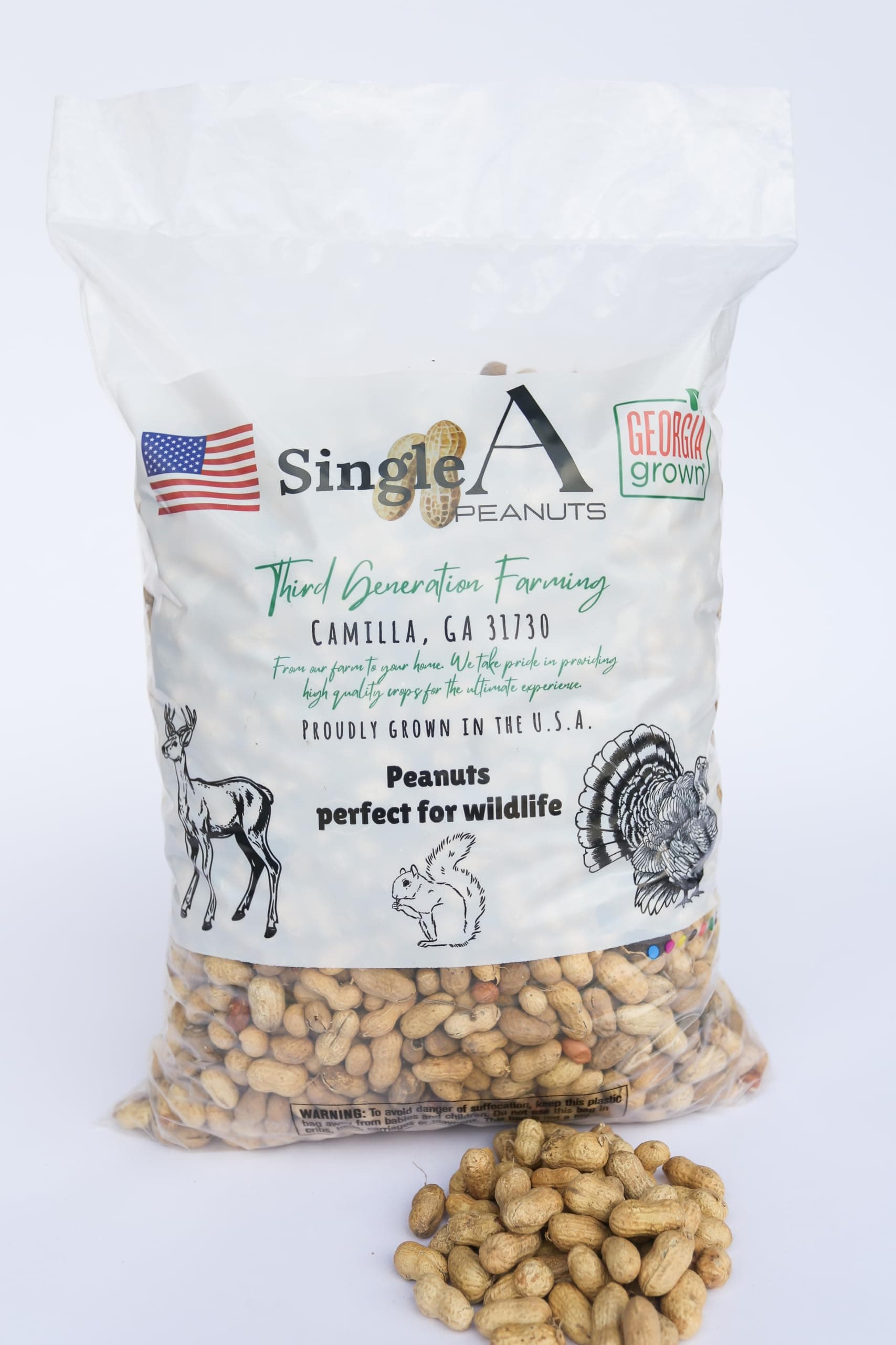 - 9 lbs dried, in-shell premium peanuts- perfect for wildlife!