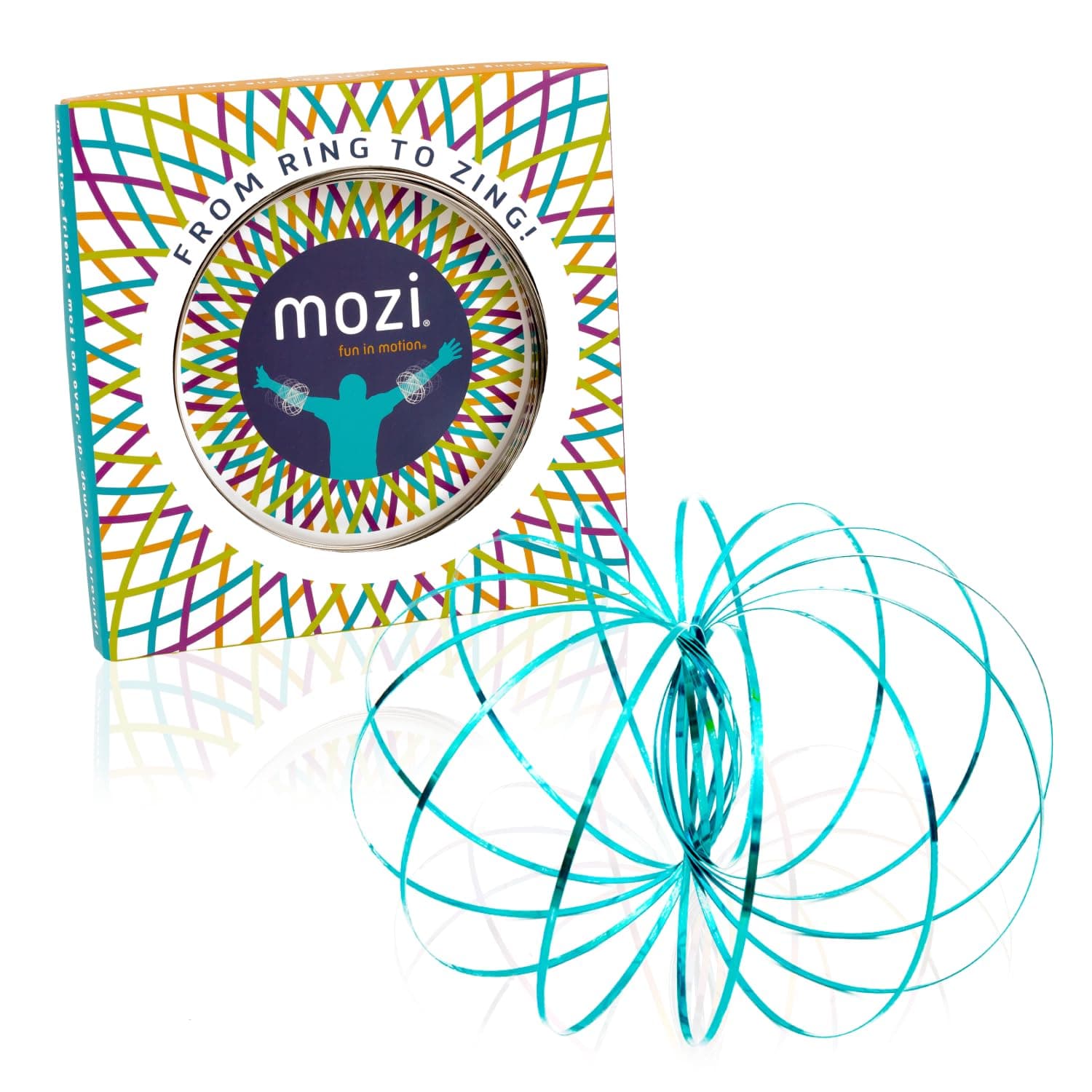 Geometric Magic Flow Bracelet - Easy to Use - 3D Spiral Toy, Spinning Bracelet Spiral for Children and Adults (Sapphire Blue)