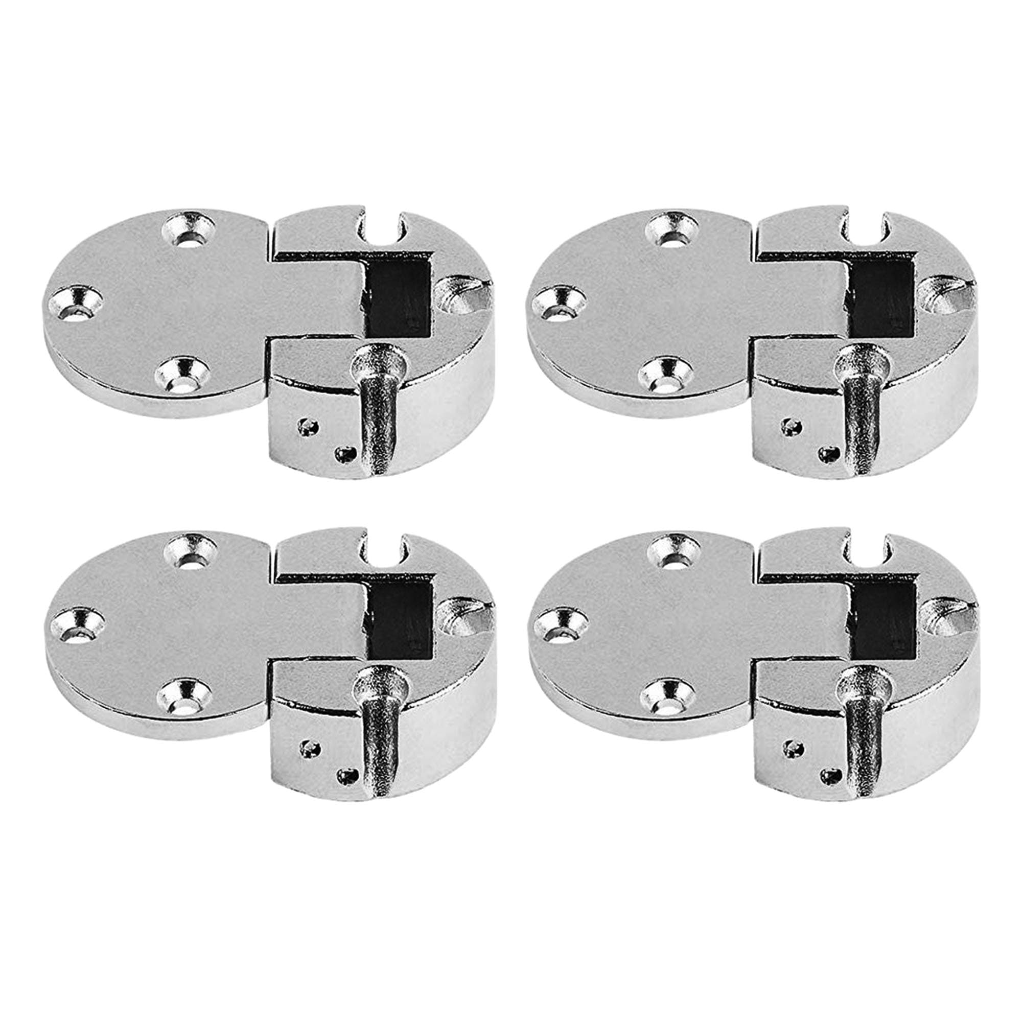 LIKERAINY 90 Degree Flap Lid Concealed Hinge 30mm for Wooden Furniture Cabinet Door Folding Holder Nickel-Plated Fittings Cupboard Wardrobe Hinges Pack of 4