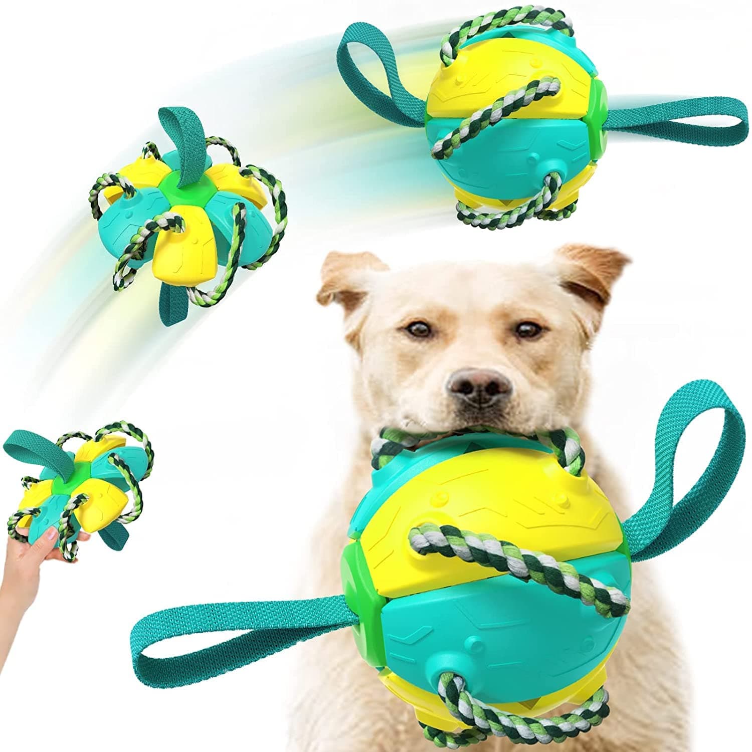 LOVEYBEAUTY Dog Goliath Game Flying-Ball Discs Fly Saucer Toy Puppy Doggy Toys Balls Bulk for Small/Medium/Large Chewers Dogs Birthday Gift